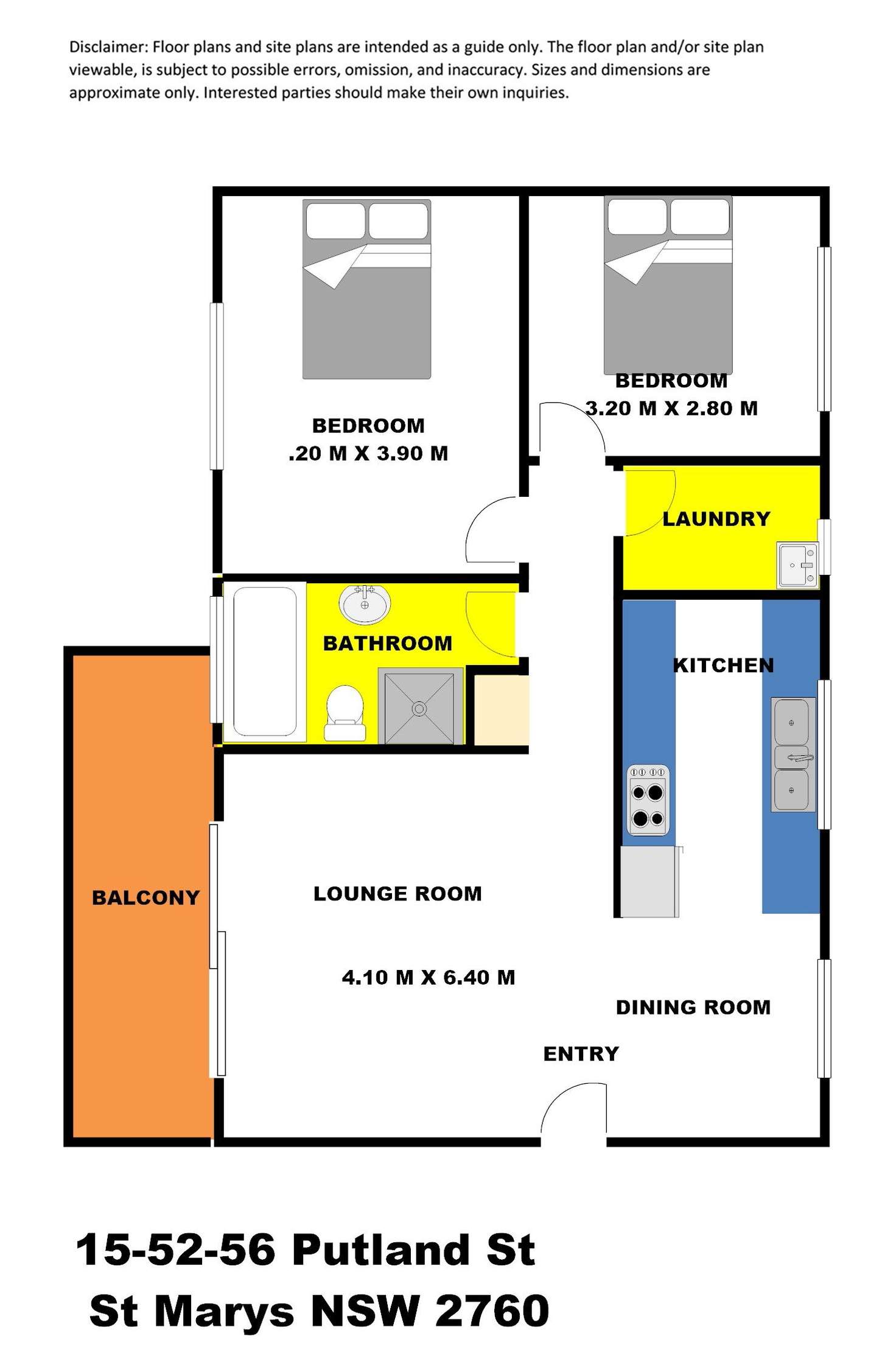 Floorplan of Homely unit listing, 15/52-56 Putland Street, St Marys NSW 2760