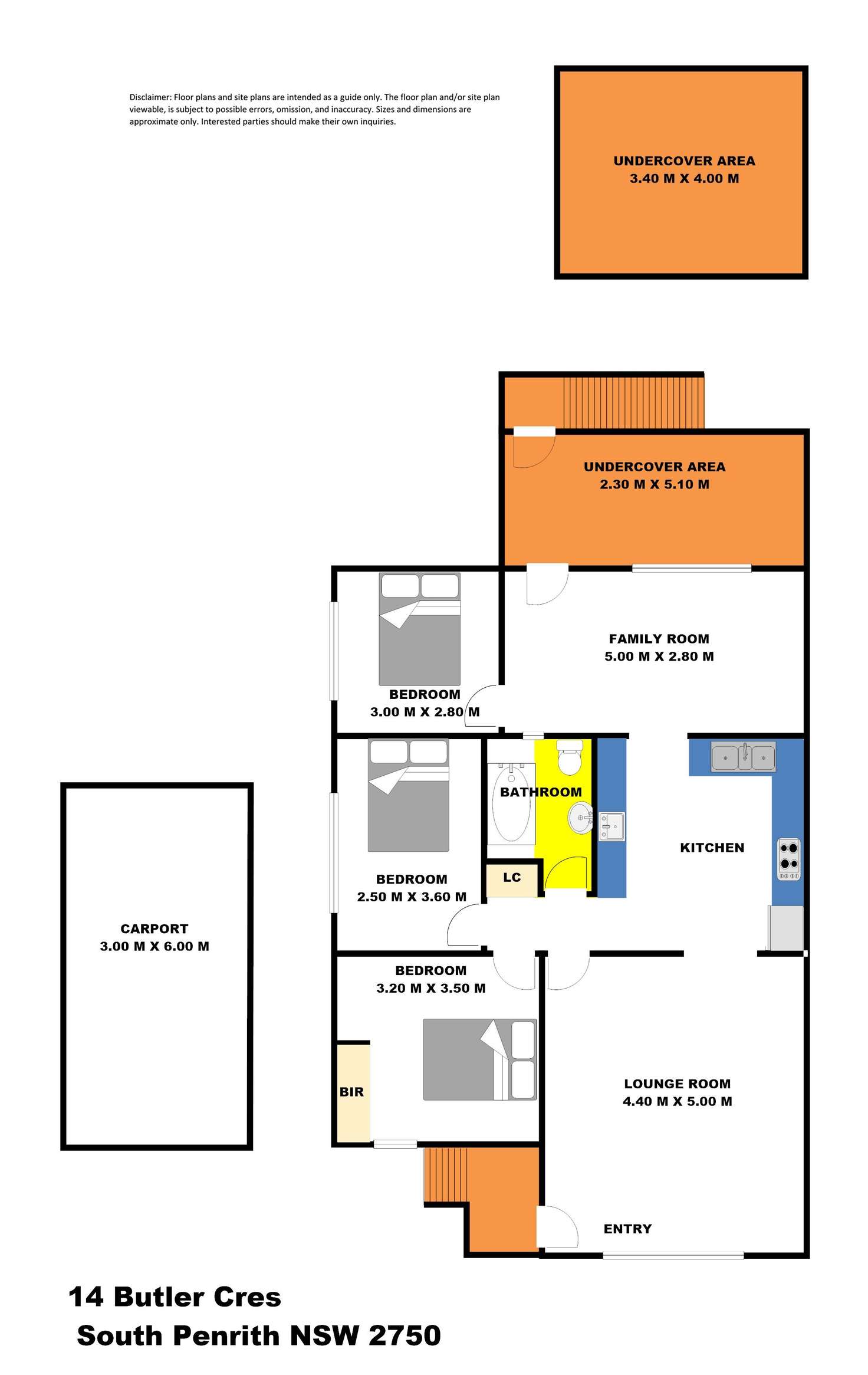 Floorplan of Homely house listing, 14 Butler Crescent, South Penrith NSW 2750