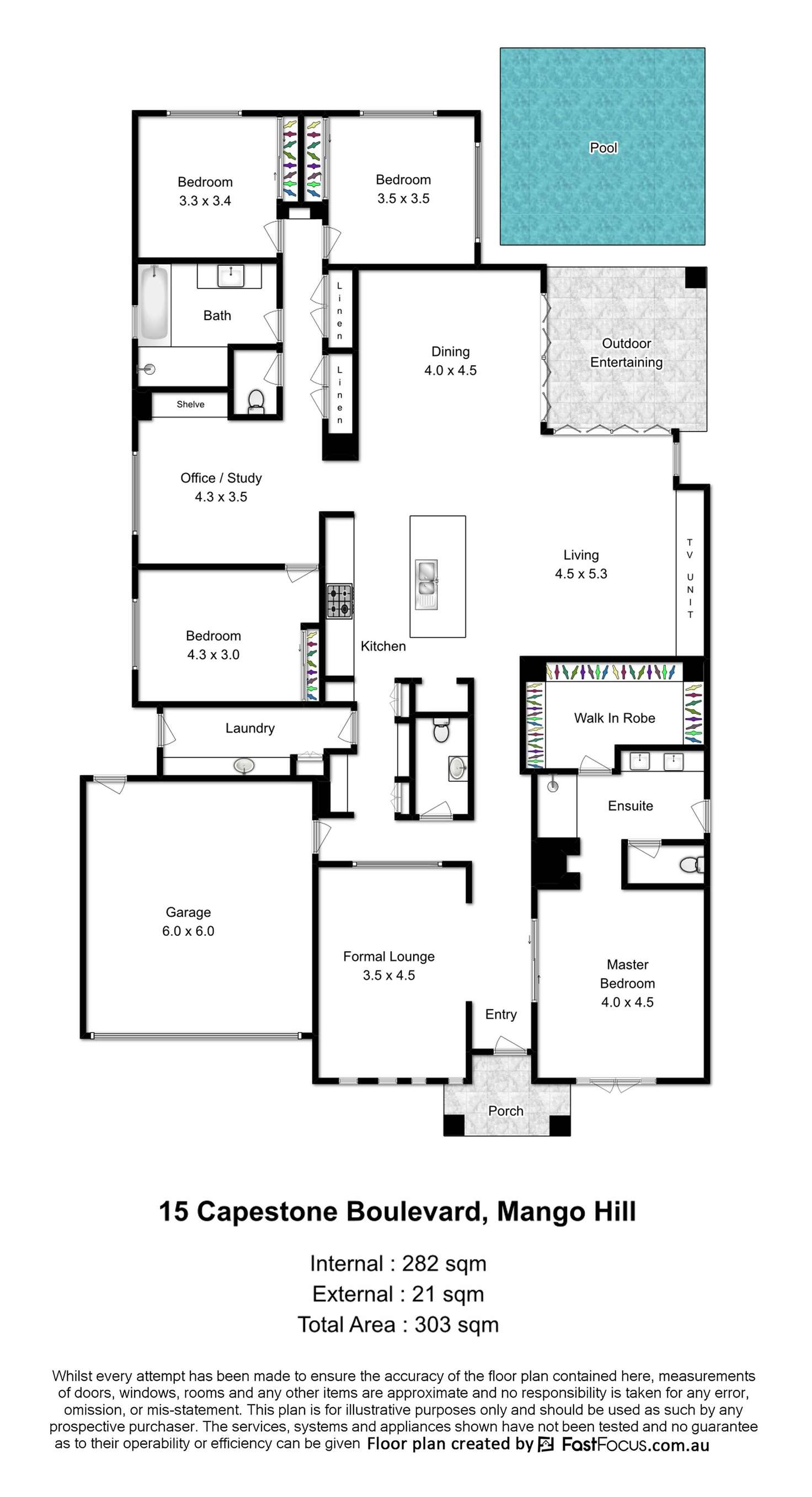 Floorplan of Homely house listing, 15 Capestone Boulevard, Mango Hill QLD 4509