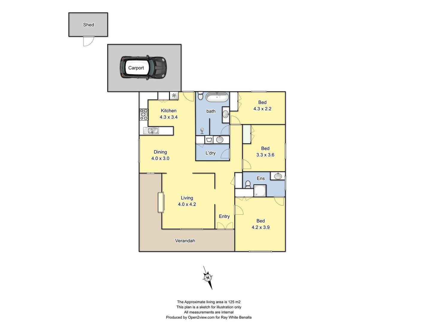 Floorplan of Homely house listing, 20 Benson Street, Benalla VIC 3672
