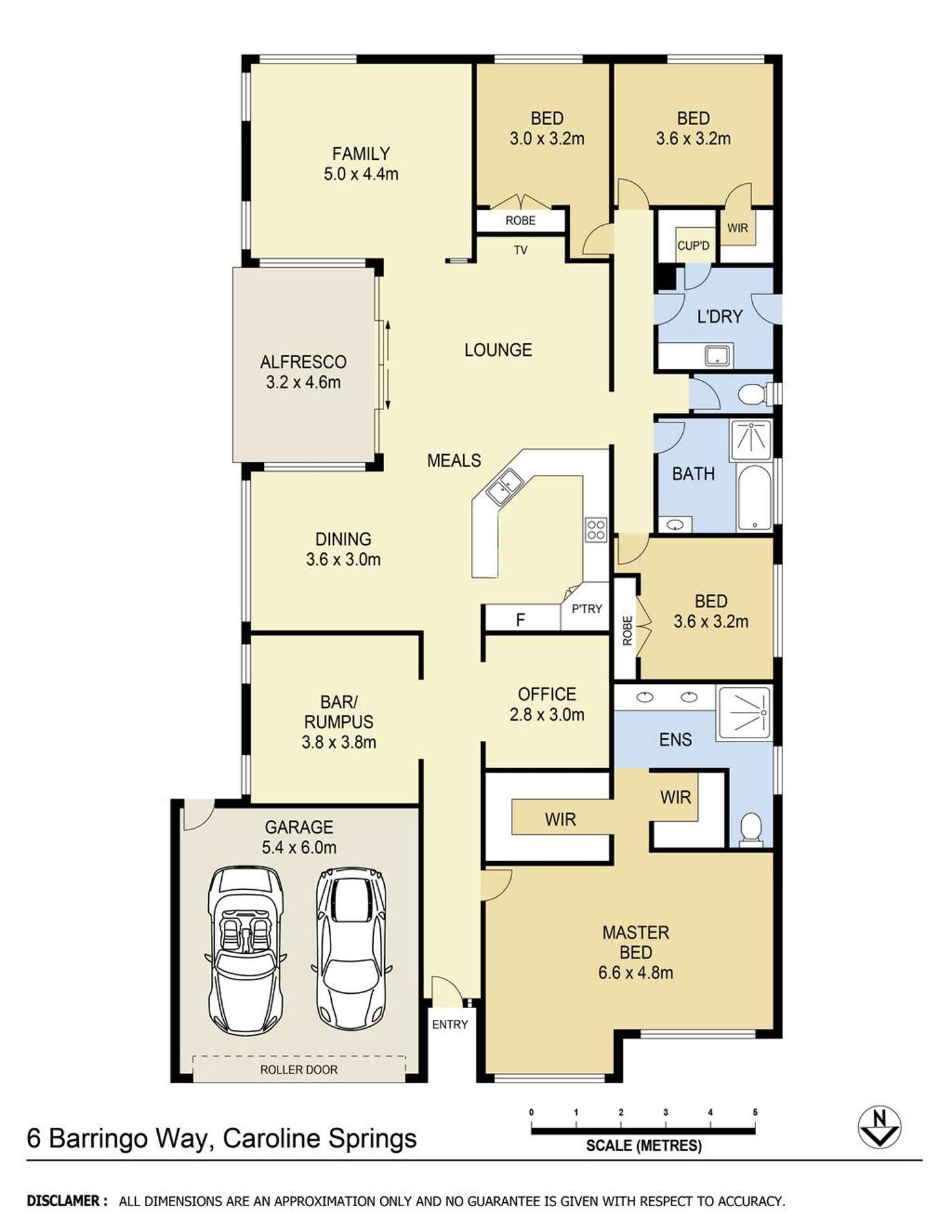 Floorplan of Homely house listing, 6 Barringo Way, Caroline Springs VIC 3023