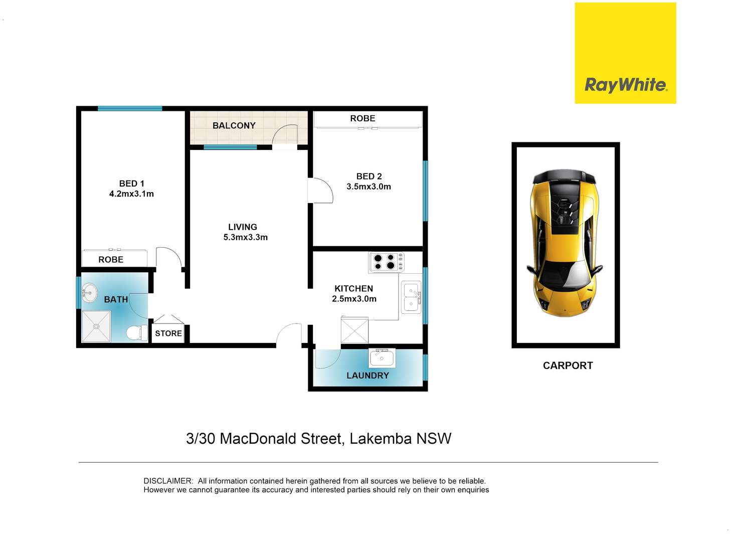 Floorplan of Homely unit listing, 3/30 Macdonald Steet, Lakemba NSW 2195