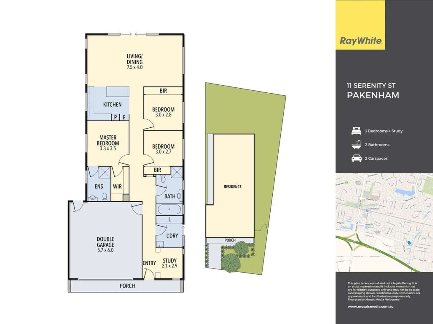 Floorplan of Homely house listing, 11 Serenity Street, Pakenham VIC 3810