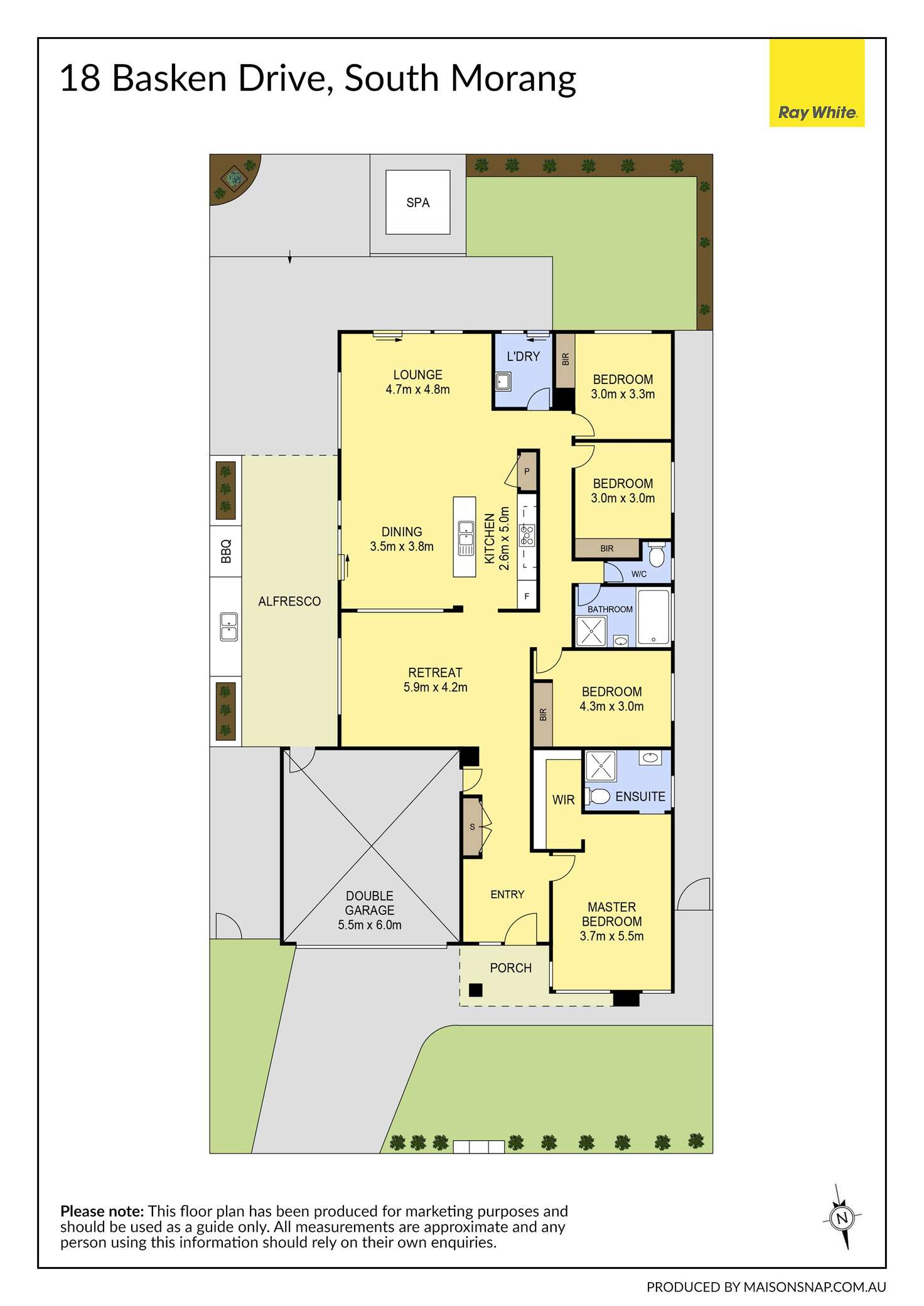 Floorplan of Homely house listing, 18 Basken Drive, South Morang VIC 3752