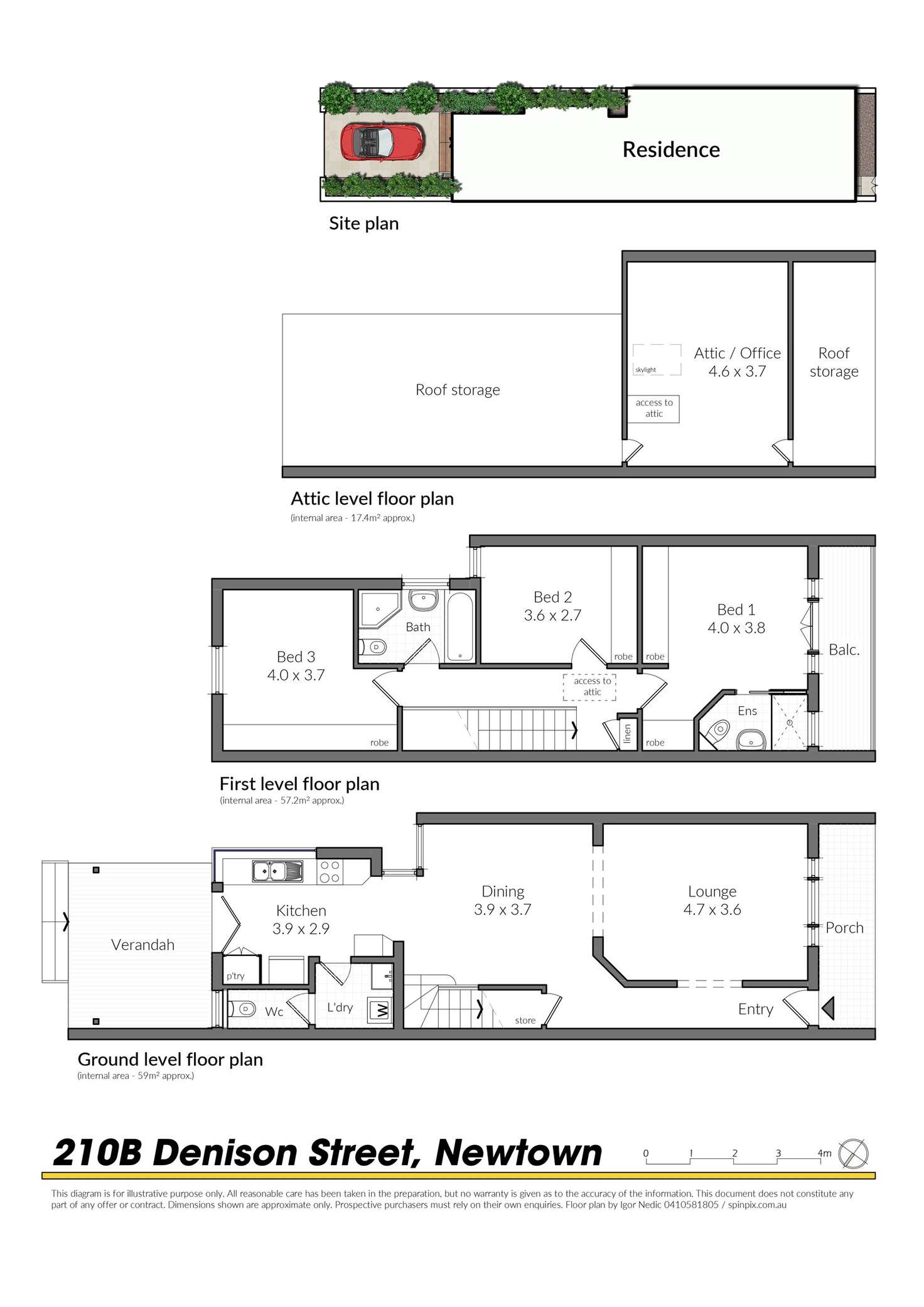 Floorplan of Homely house listing, 210B Denison Street, Newtown NSW 2042
