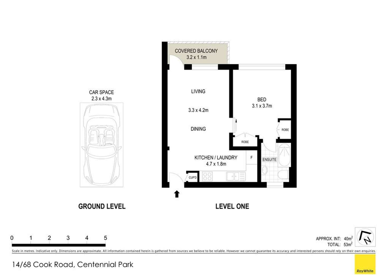 Floorplan of Homely apartment listing, 14/68 Cook Road, Centennial Park NSW 2021