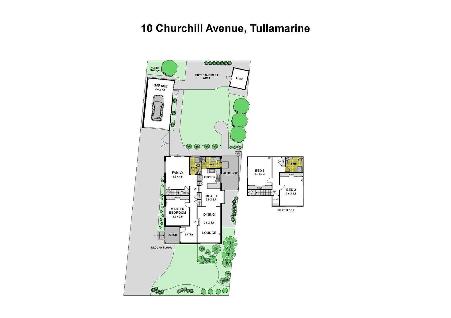 Floorplan of Homely house listing, 10 Churchill Avenue, Tullamarine VIC 3043