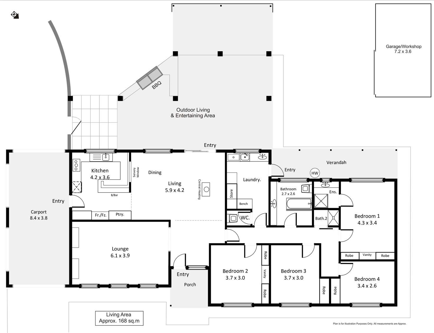 Floorplan of Homely house listing, 11 Nineteenth Street, Renmark SA 5341