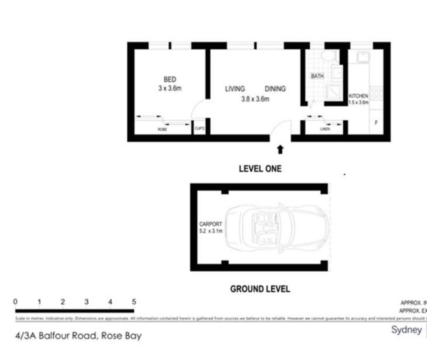 Floorplan of Homely apartment listing, 4/3A Balfour Road, Rose Bay NSW 2029