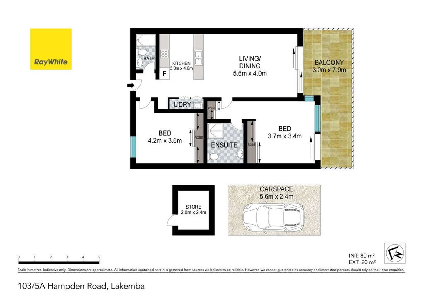 Floorplan of Homely apartment listing, 103/5A Hampden Road, Lakemba NSW 2195