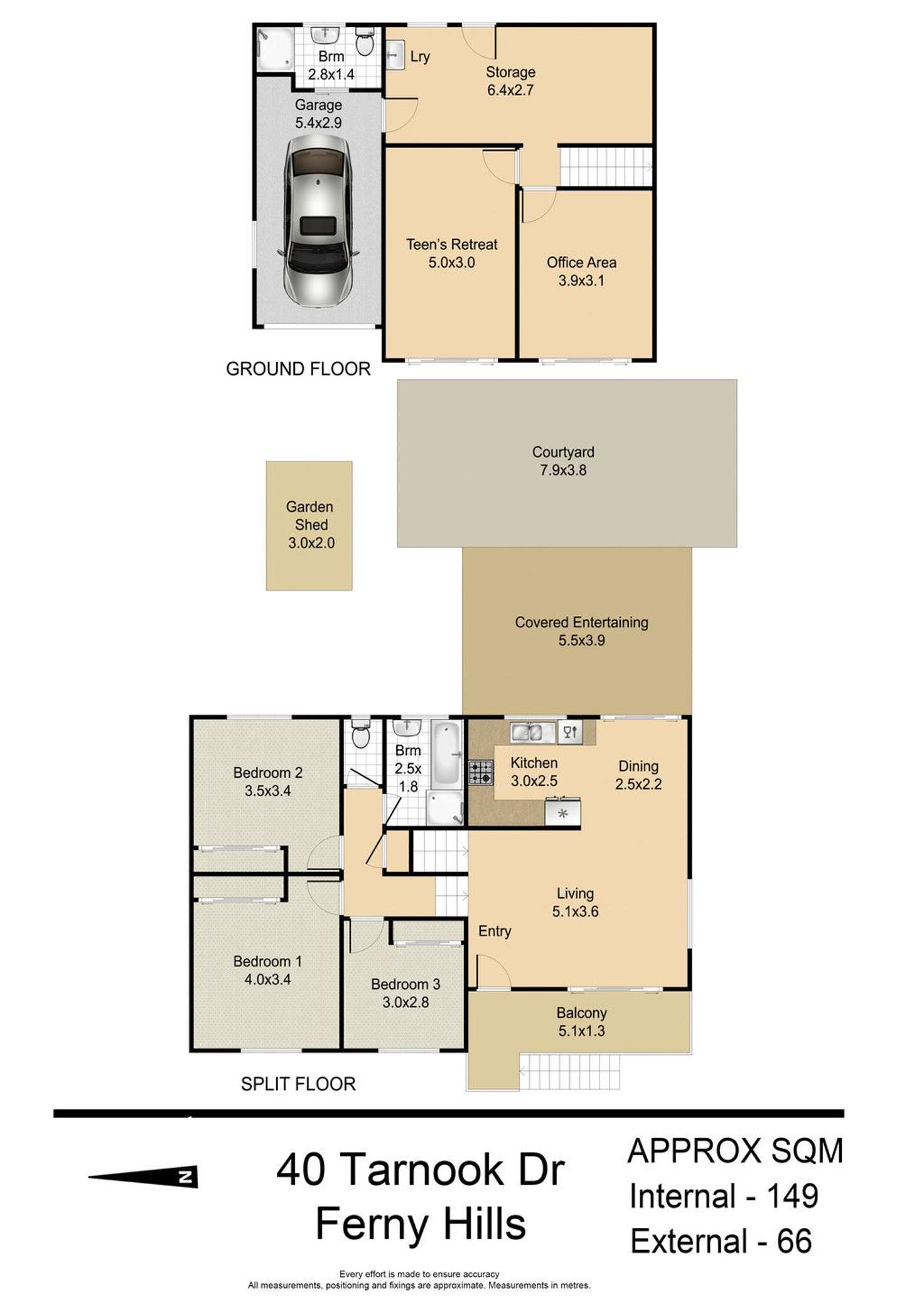 Floorplan of Homely house listing, 40 Tarnook Drive, Ferny Hills QLD 4055
