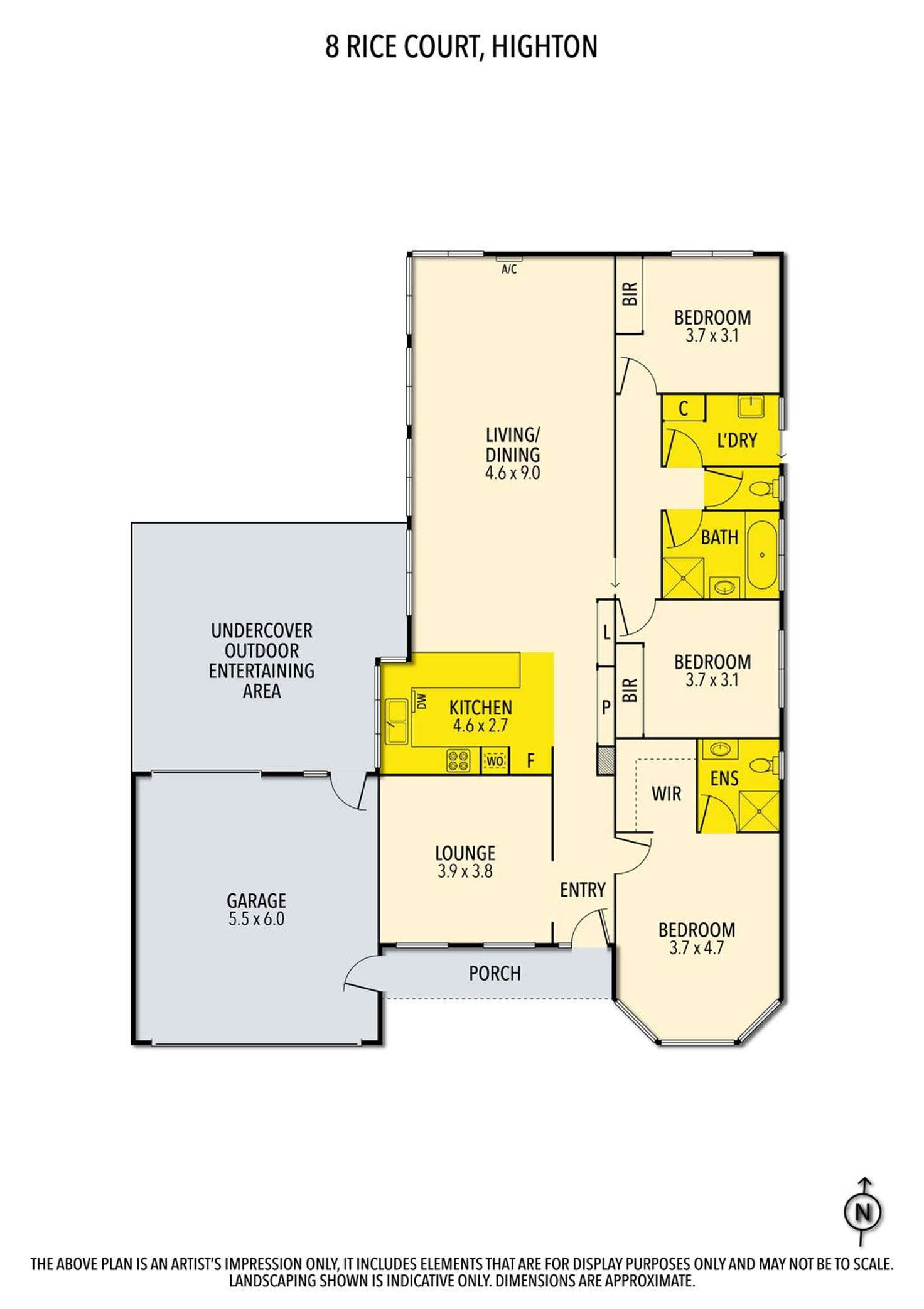Floorplan of Homely house listing, 8 Rice Court, Highton VIC 3216