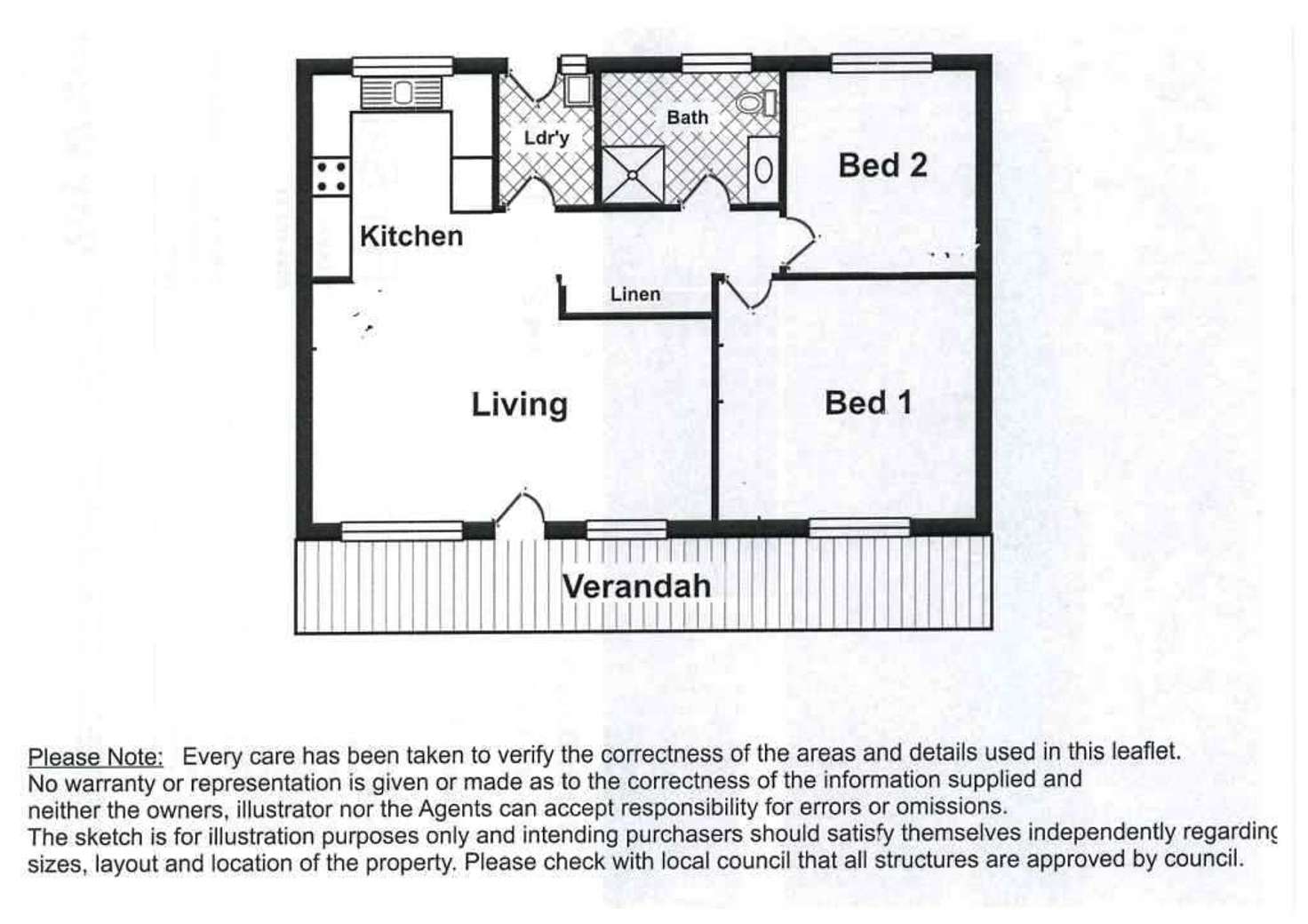 Floorplan of Homely unit listing, 2 Roy Court, North Beach SA 5556