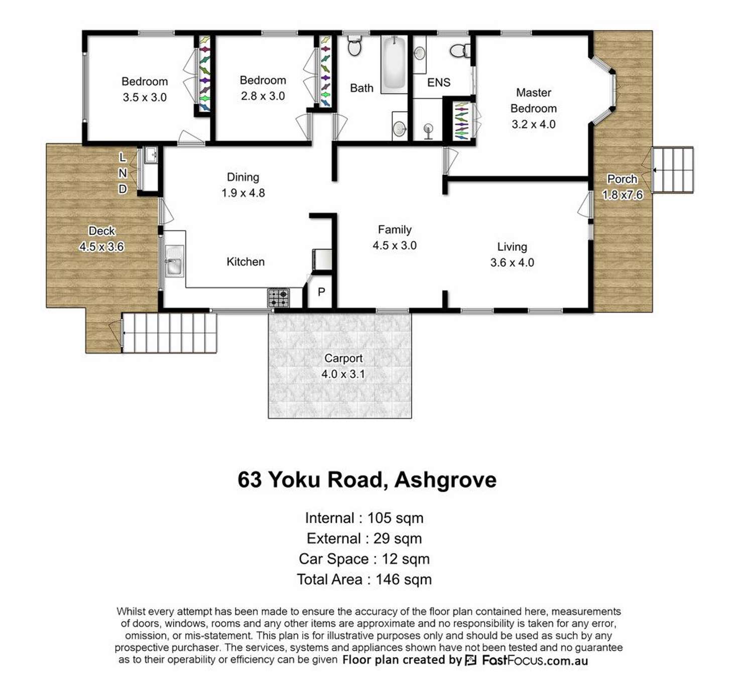 Floorplan of Homely house listing, 63 Yoku Road, Ashgrove QLD 4060