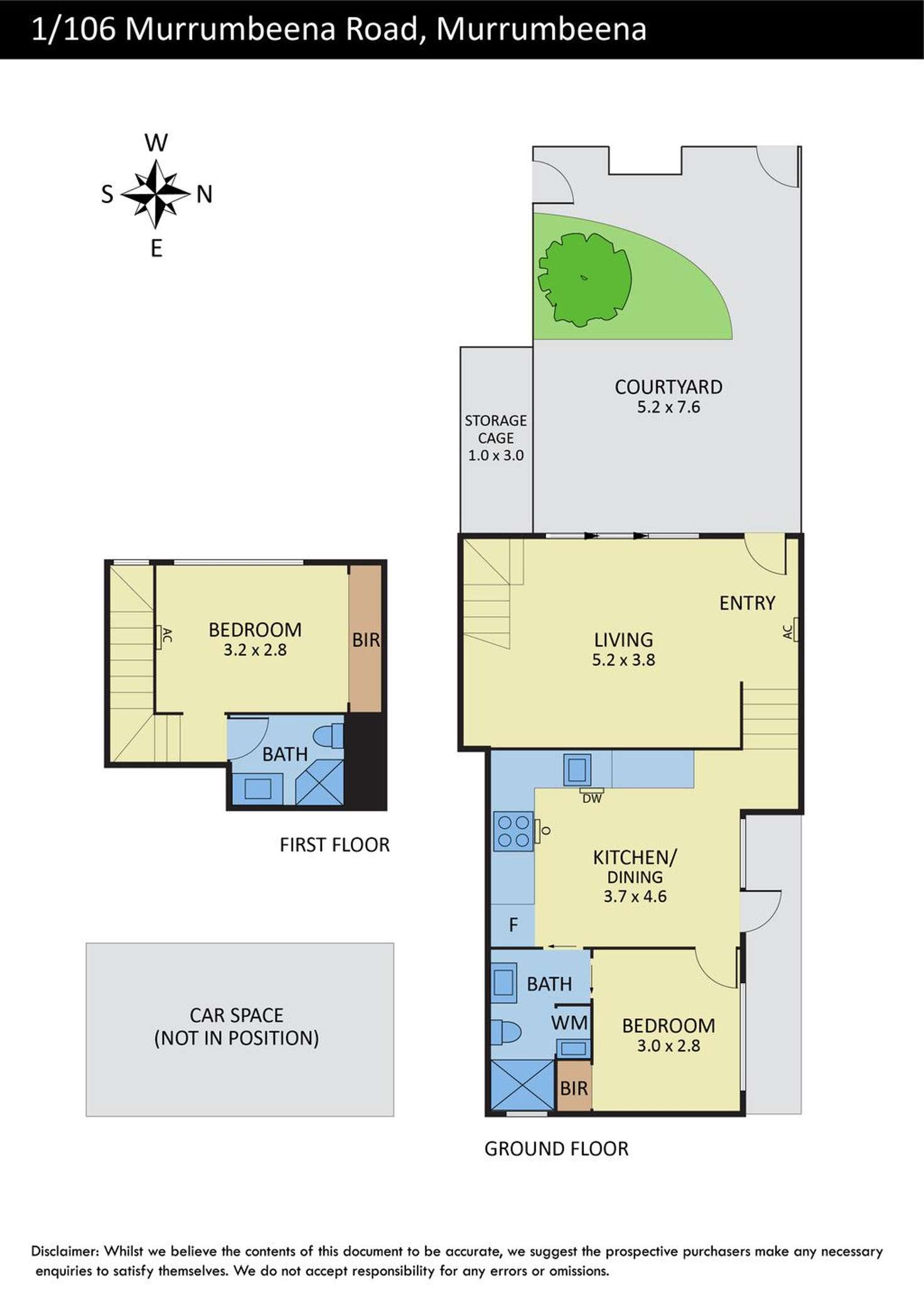 Floorplan of Homely townhouse listing, 1/106 Murrumbeena Road, Murrumbeena VIC 3163