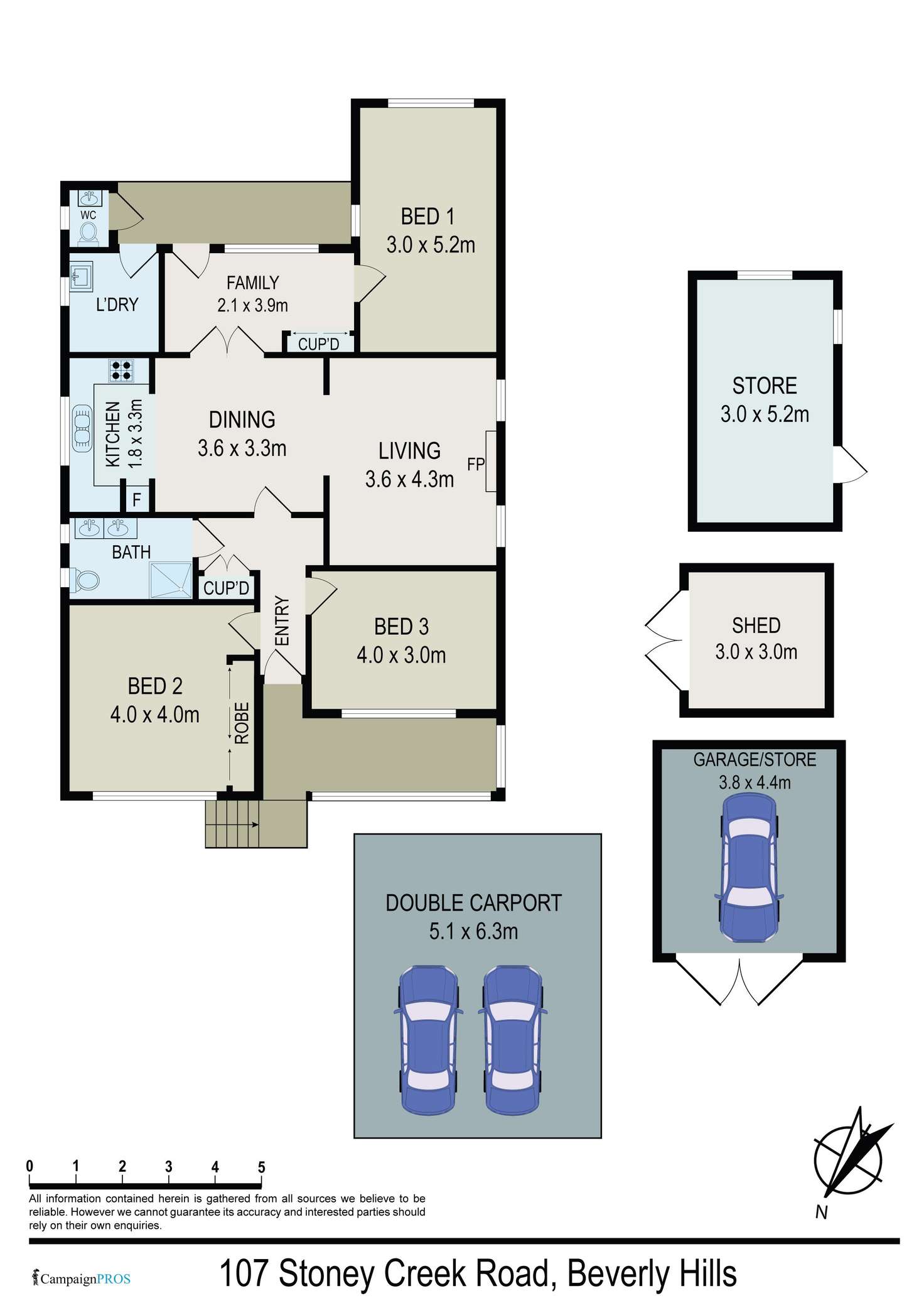 Floorplan of Homely house listing, 107 Stoney Creek Road, Beverly Hills NSW 2209