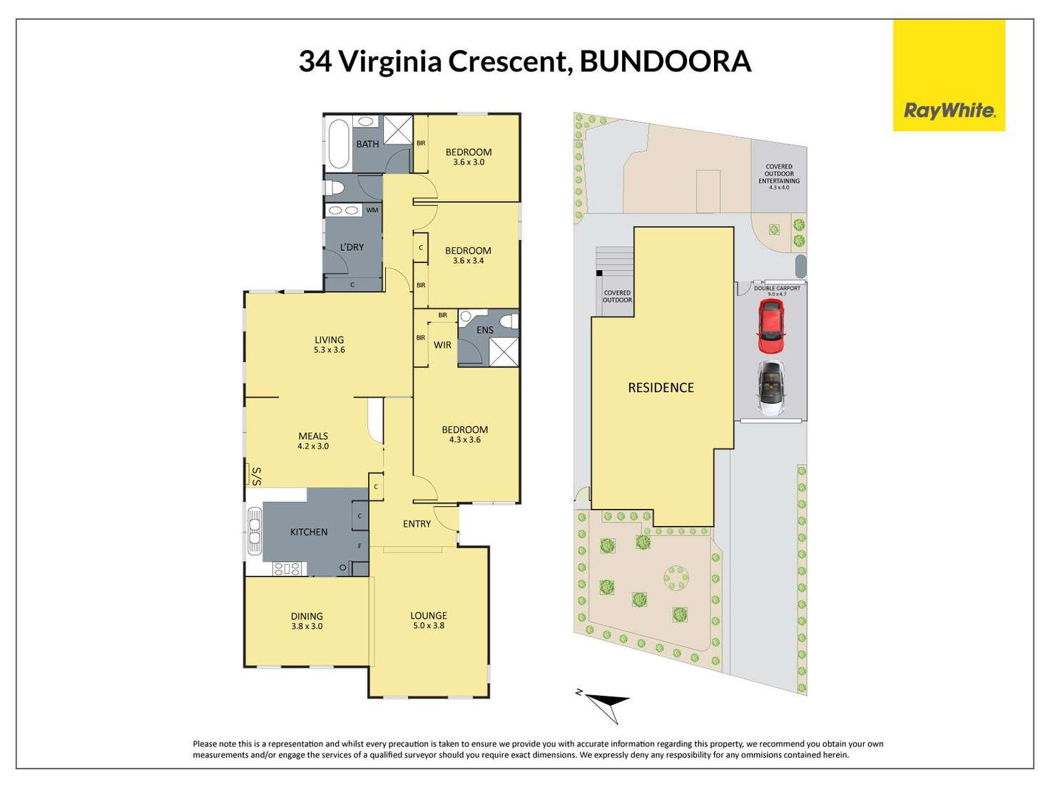 Floorplan of Homely house listing, 34 Virginia Crescent, Bundoora VIC 3083