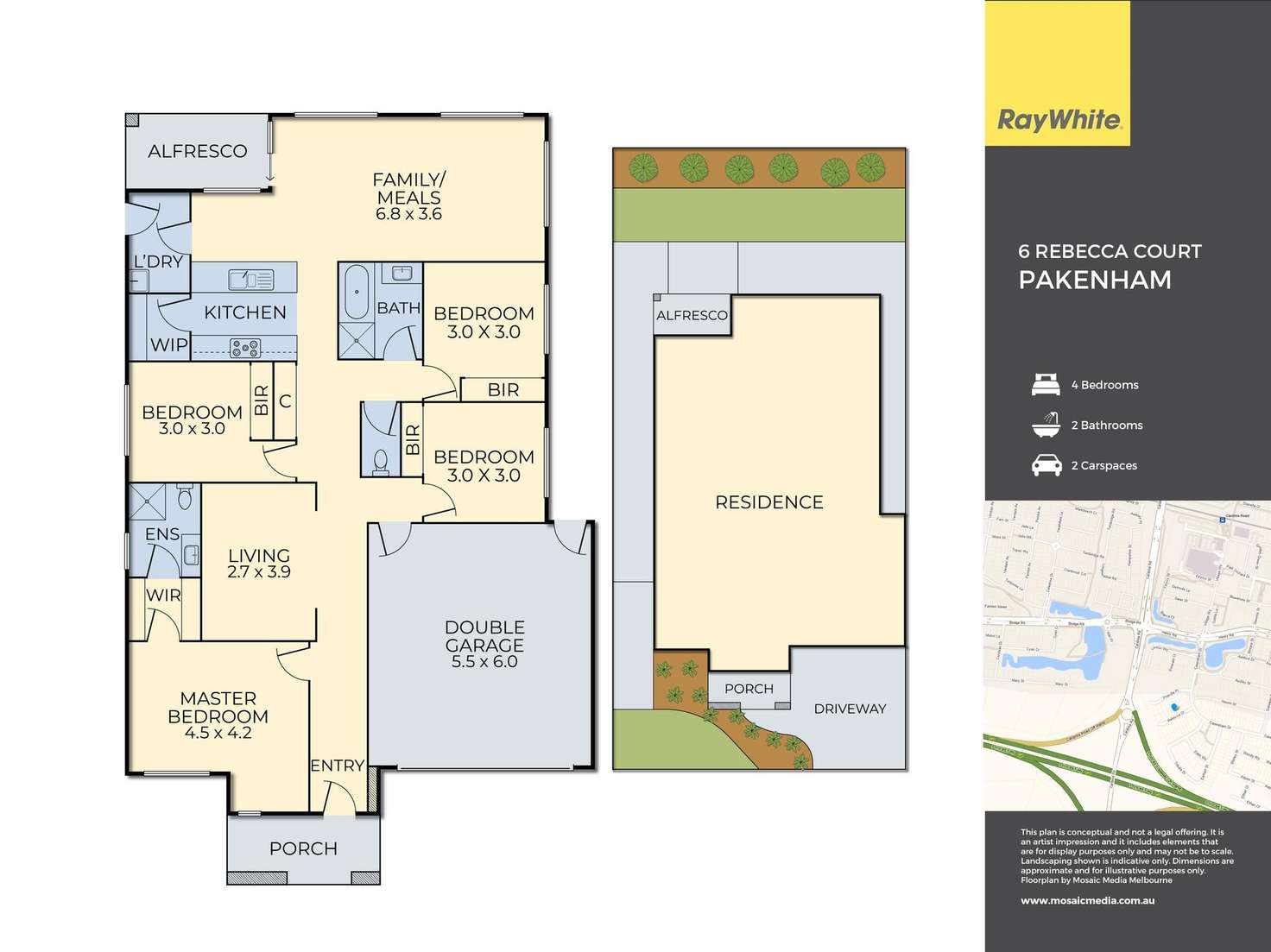 Floorplan of Homely house listing, 6 Rebecca Court, Pakenham VIC 3810