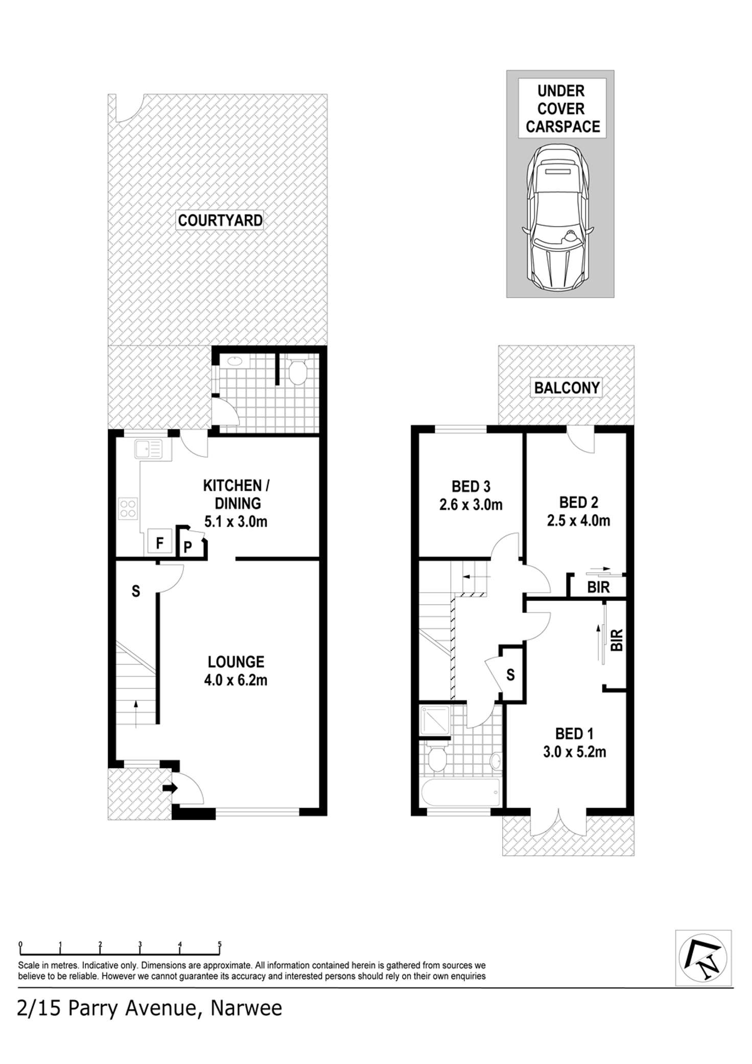 Floorplan of Homely townhouse listing, 2/15 Parry Avenue, Narwee NSW 2209