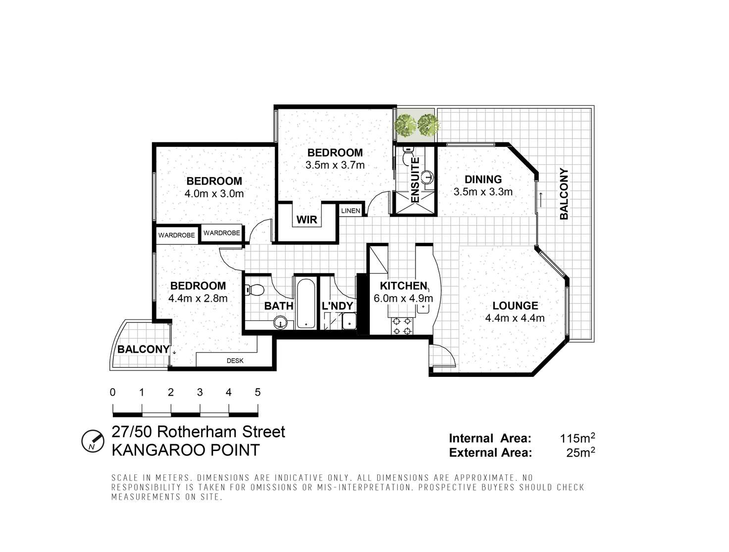 Floorplan of Homely apartment listing, 27/50 Rotherham Street, Kangaroo Point QLD 4169