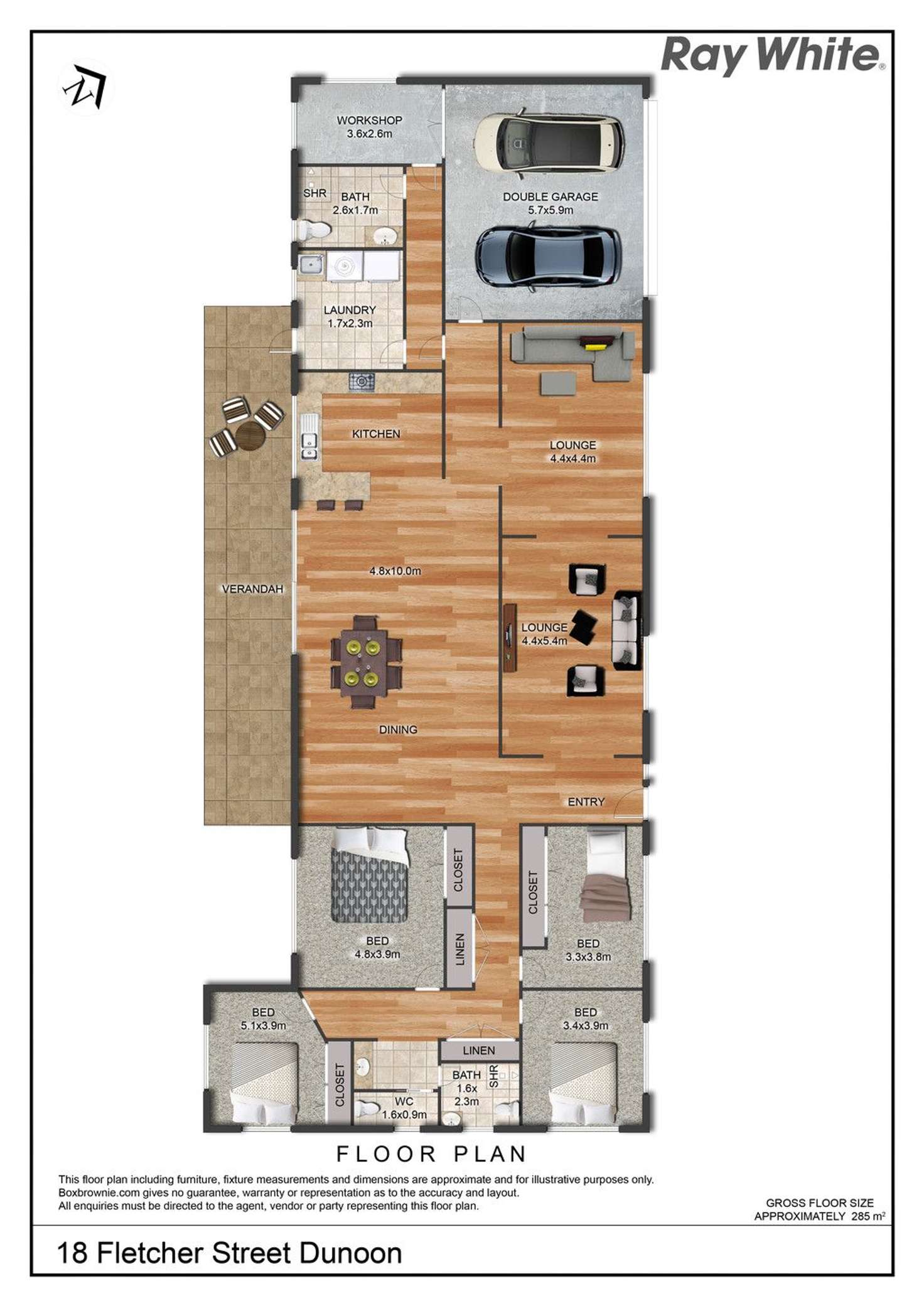 Floorplan of Homely acreageSemiRural listing, 18 Fletcher Road, Dunoon NSW 2480