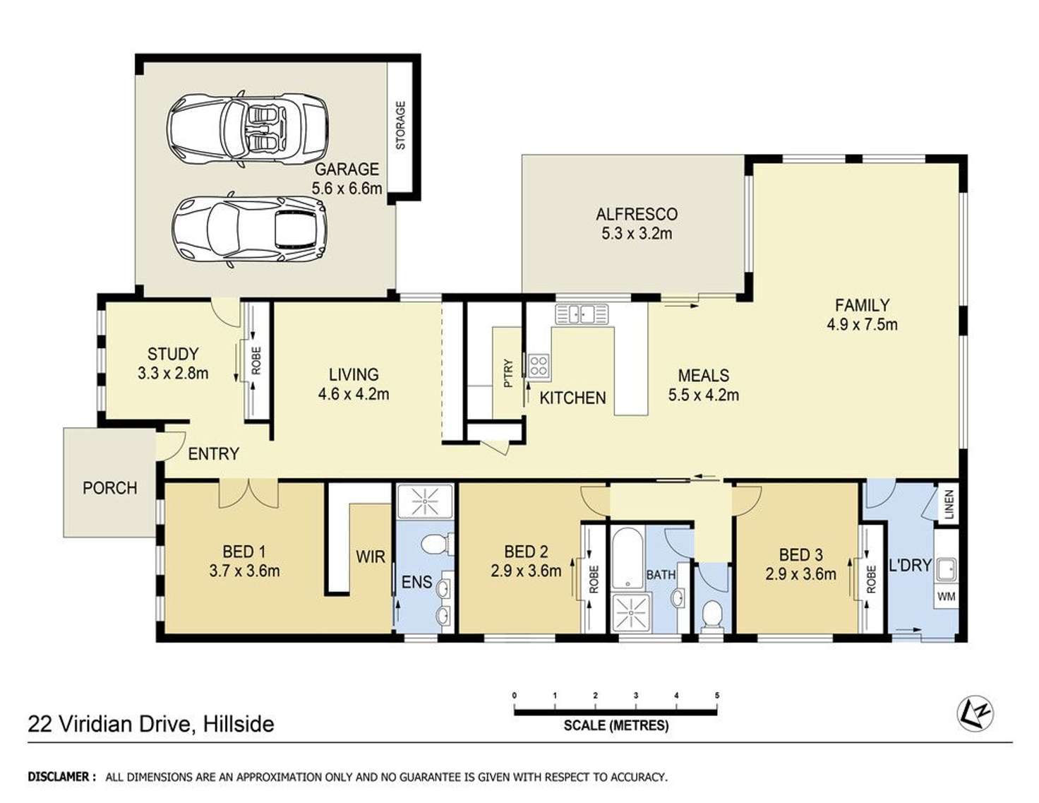 Floorplan of Homely house listing, 22 Viridian Drive, Hillside VIC 3037