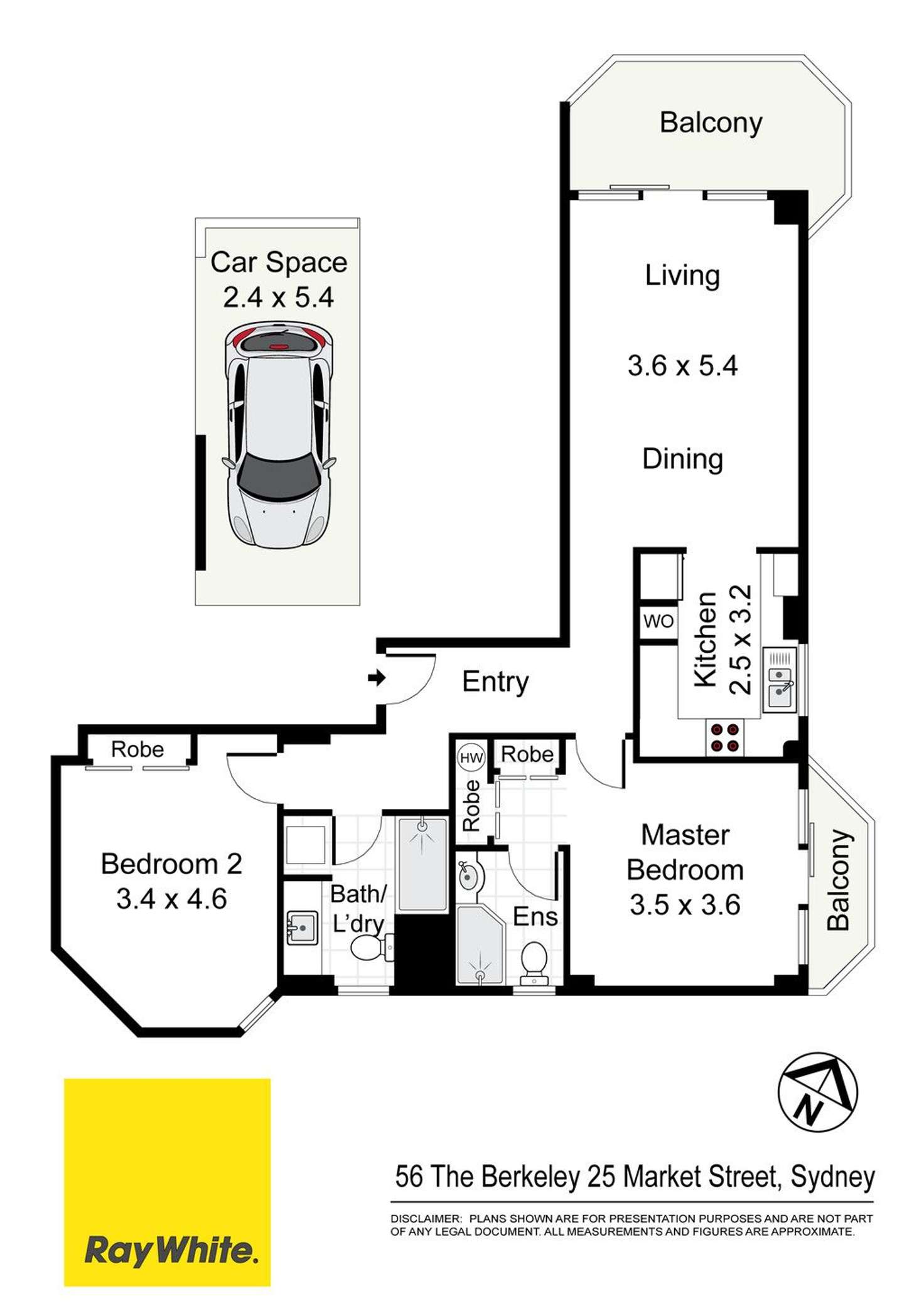 Floorplan of Homely apartment listing, 56/25 Market Street, Sydney NSW 2000