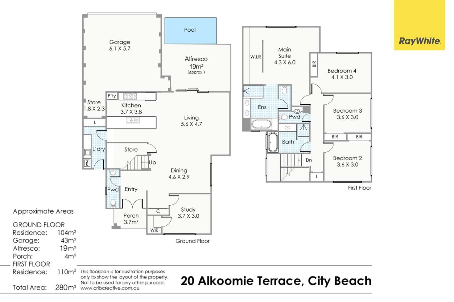 Floorplan of Homely house listing, 20 Alkoomie Terrace, City Beach WA 6015