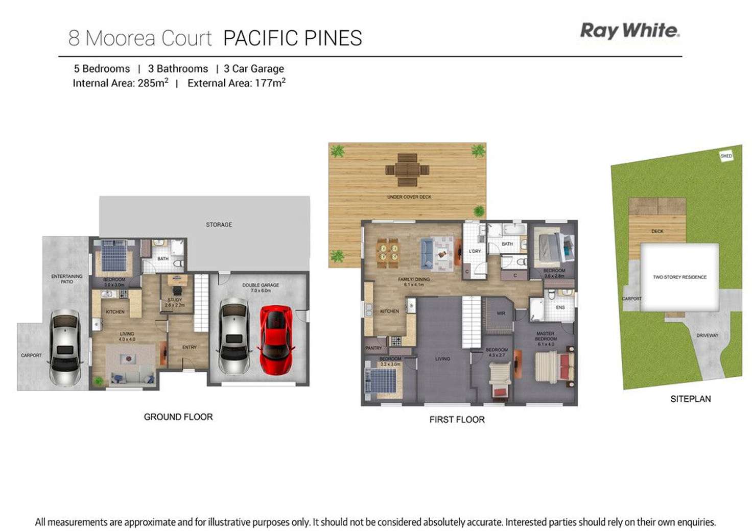 Floorplan of Homely house listing, 8 Moorea Court, Pacific Pines QLD 4211