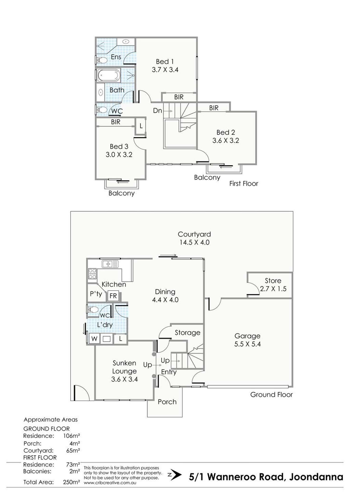 Floorplan of Homely townhouse listing, 5/1 Wanneroo Road, Joondanna WA 6060