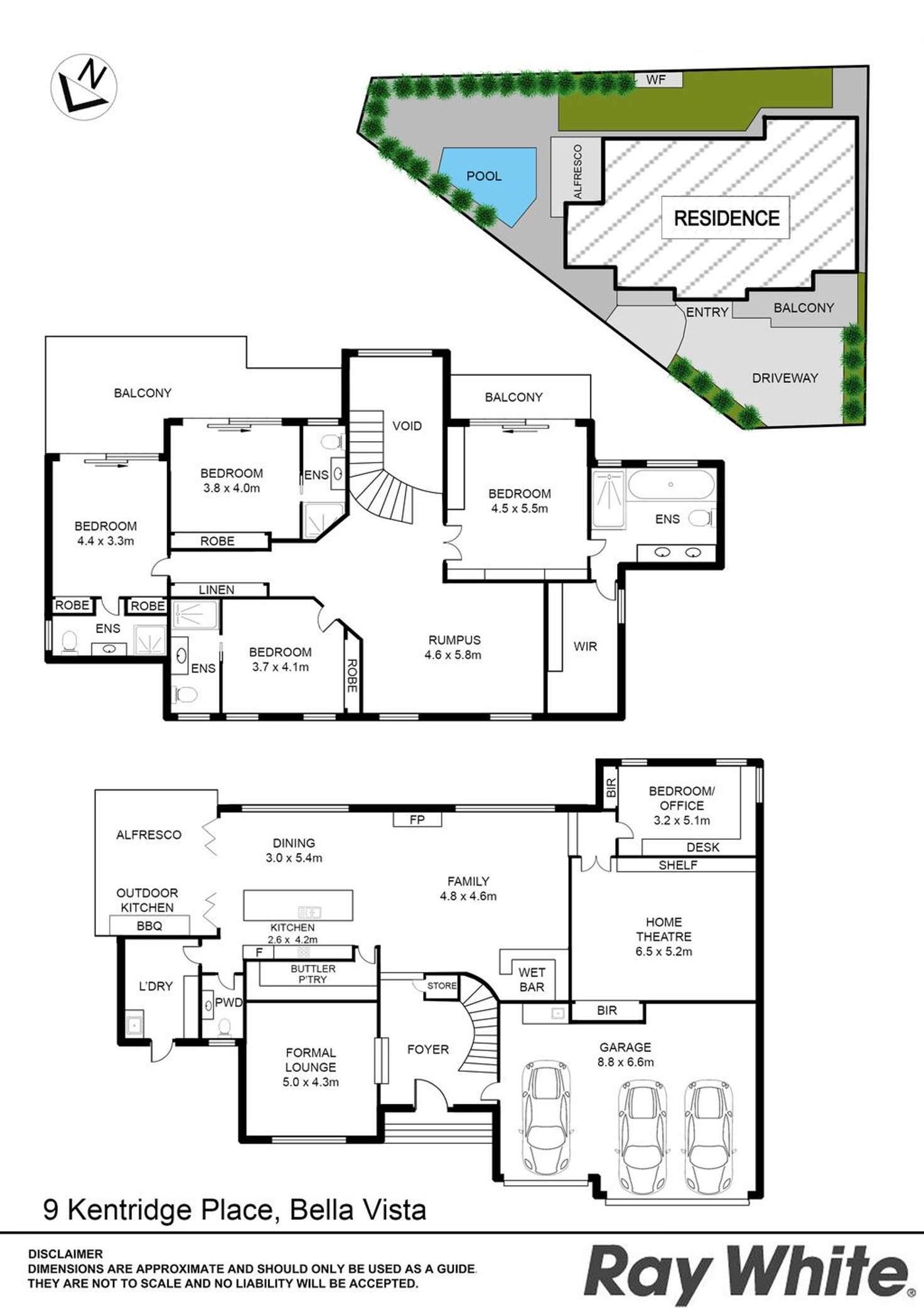 Floorplan of Homely house listing, 9 Kentridge Place, Bella Vista NSW 2153
