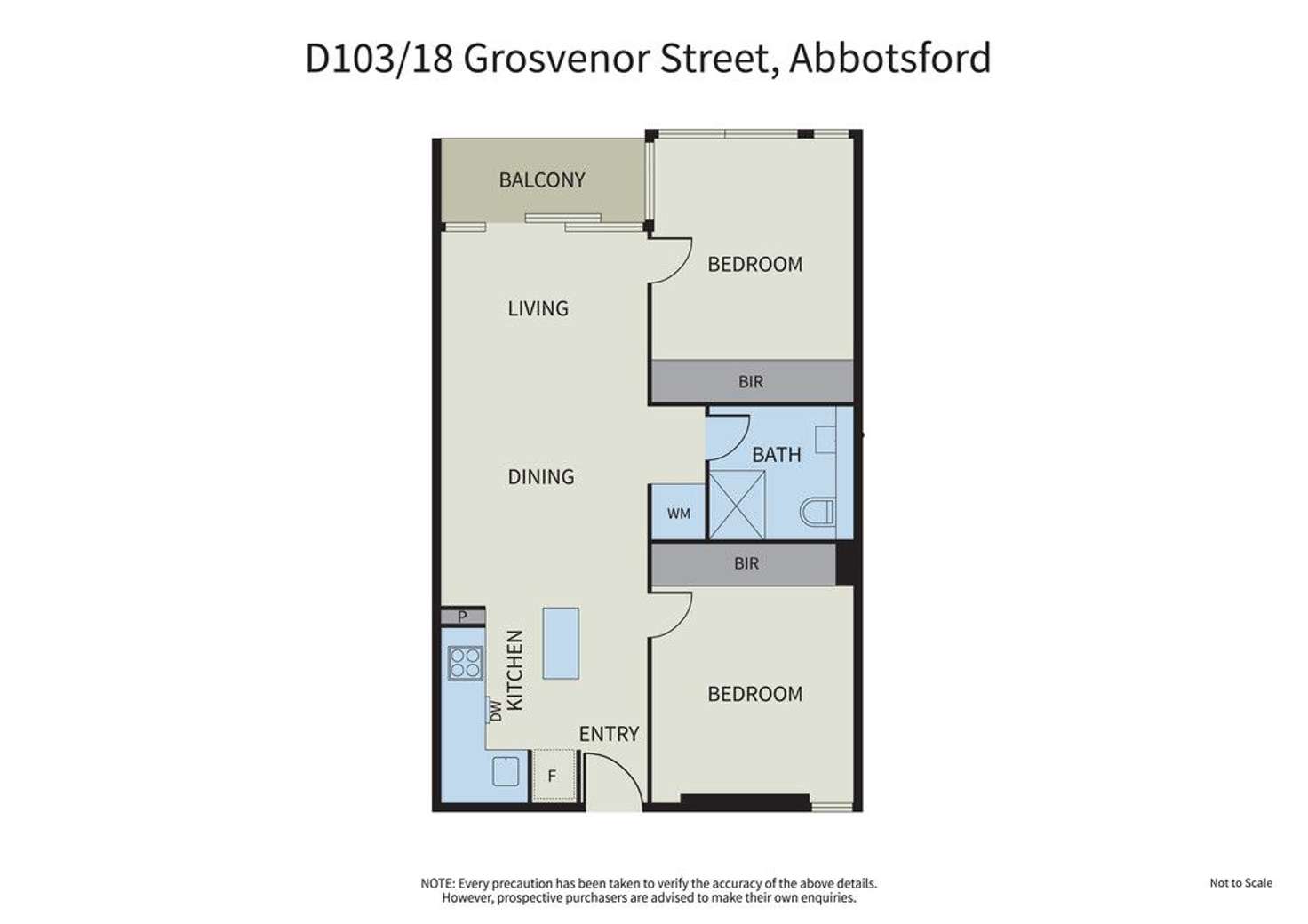 Floorplan of Homely apartment listing, D103/18 Grosvenor Street, Abbotsford VIC 3067