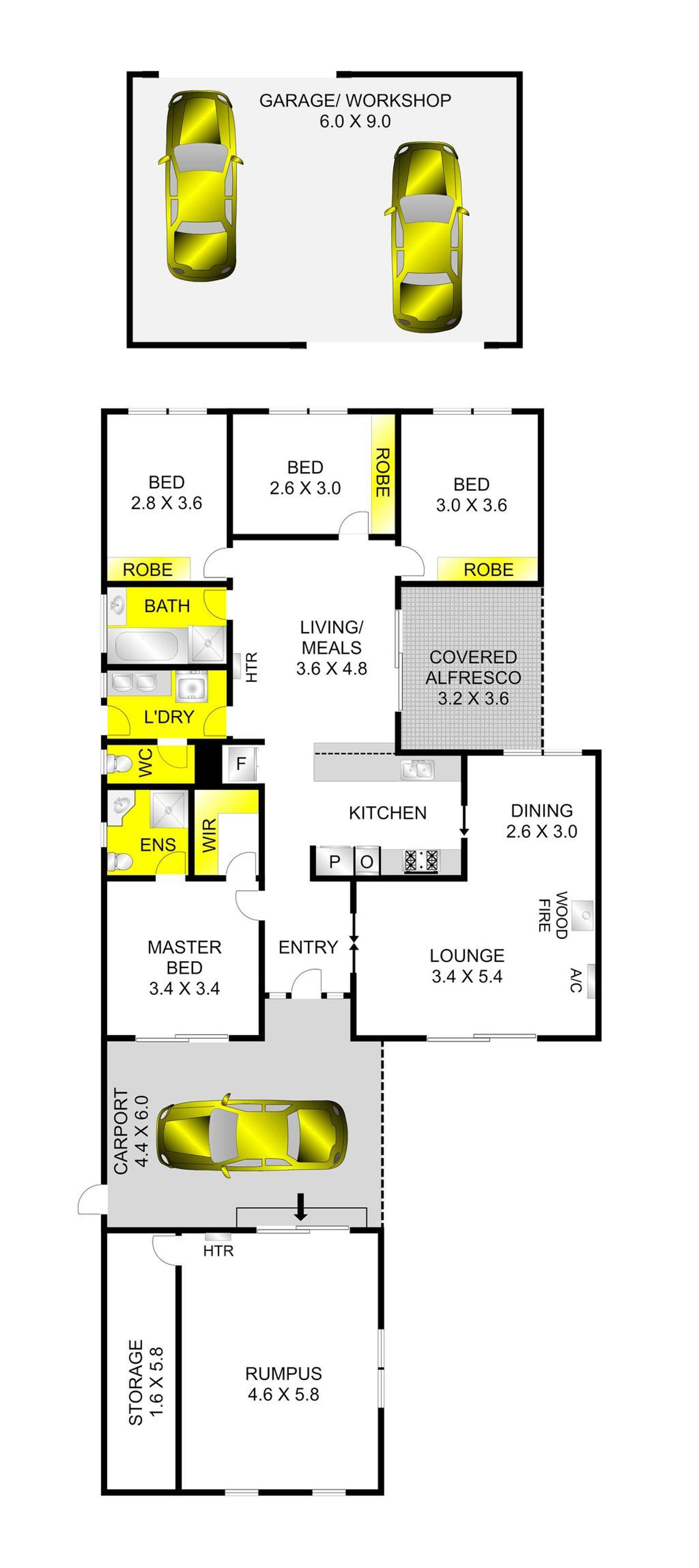 Floorplan of Homely house listing, 58 Moruya Drive, Grovedale VIC 3216