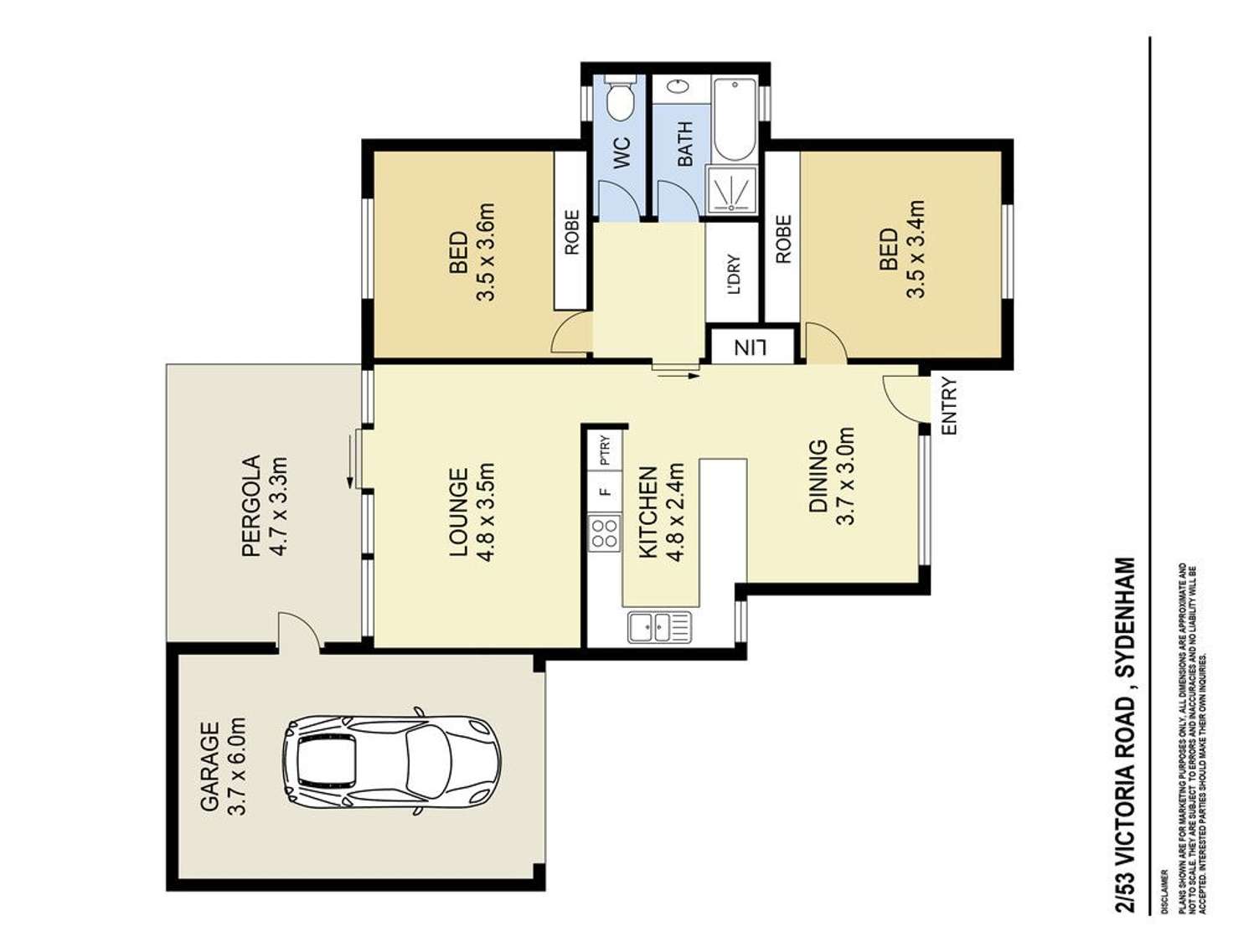 Floorplan of Homely unit listing, 2/53 Victoria Road, Sydenham VIC 3037