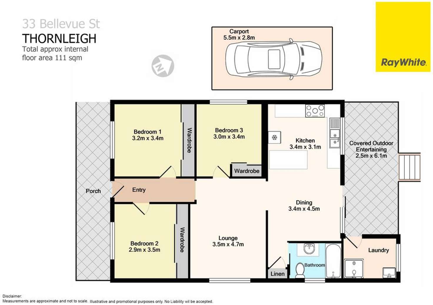 Floorplan of Homely house listing, 33 Bellevue Street, Thornleigh NSW 2120