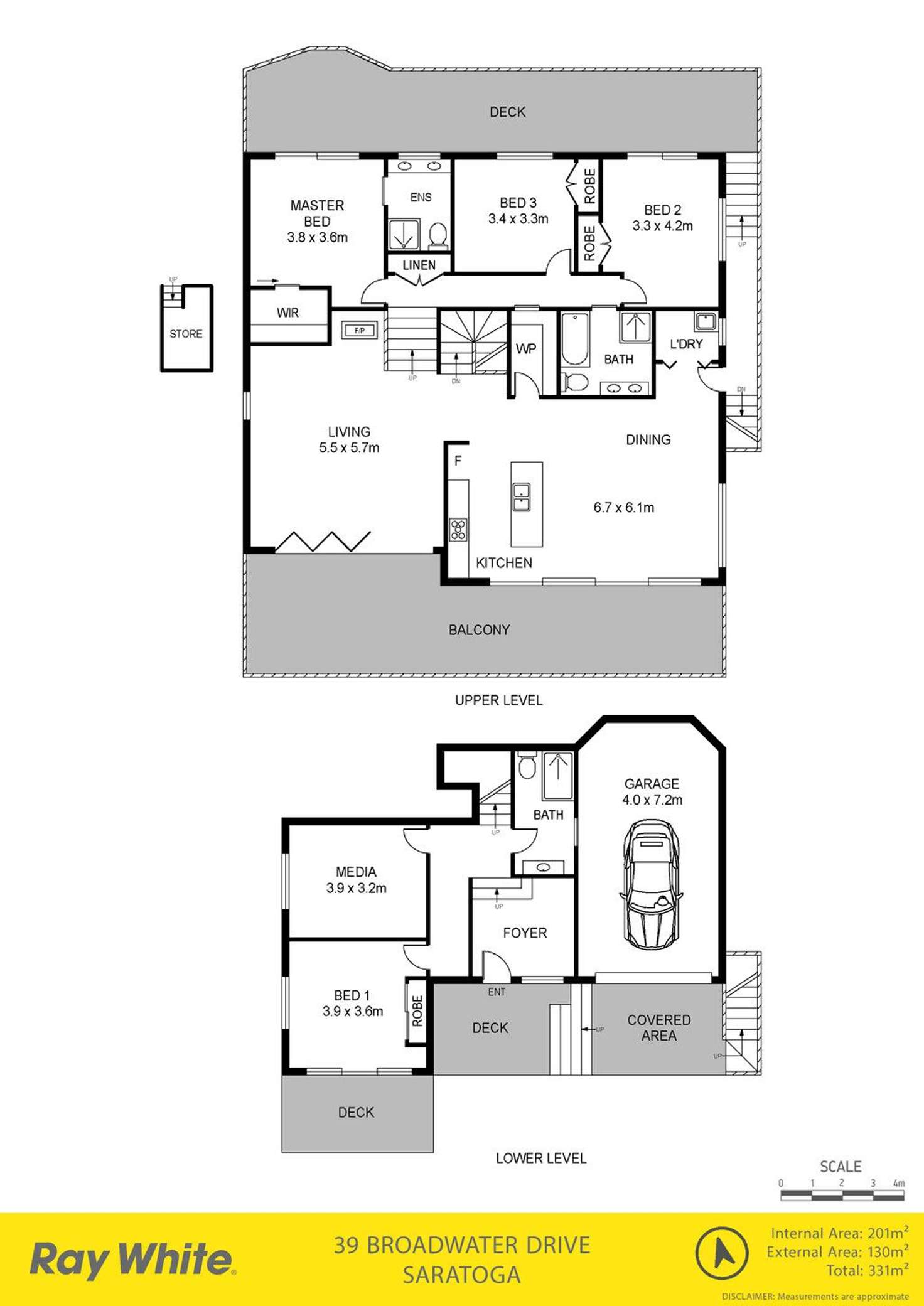 Floorplan of Homely house listing, 39 Broadwater Drive, Saratoga NSW 2251