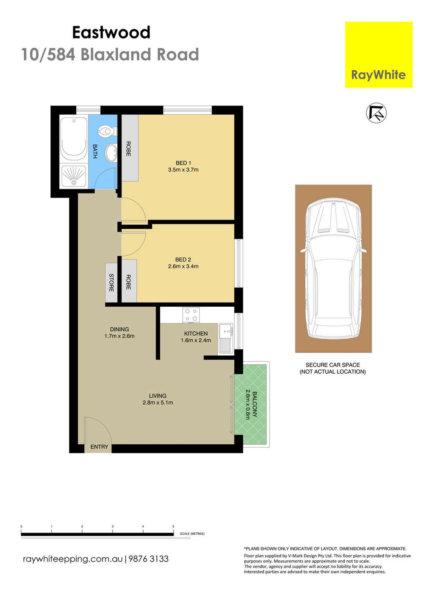 Floorplan of Homely unit listing, 10/584 Blaxland Road, Eastwood NSW 2122
