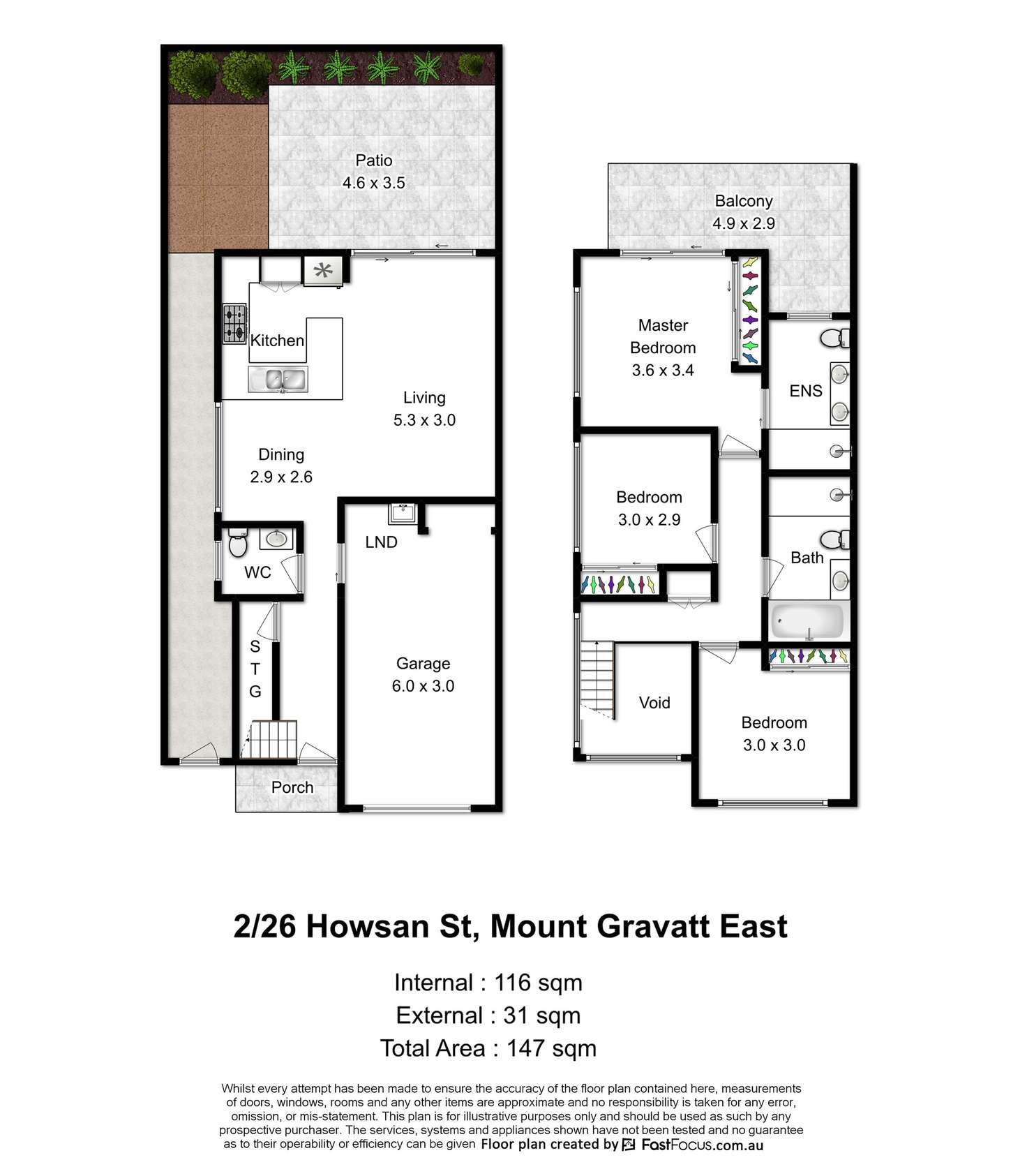 Floorplan of Homely townhouse listing, 2/26 Howsan Street, Mount Gravatt East QLD 4122