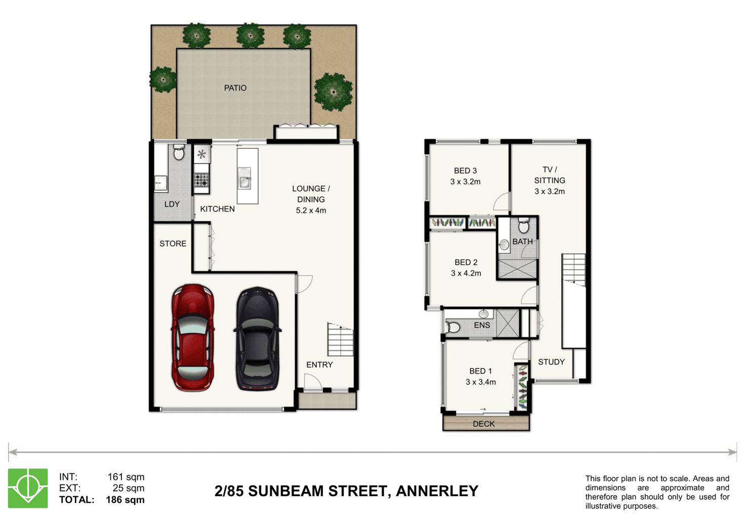 Floorplan of Homely townhouse listing, 2/85 Sunbeam Street, Annerley QLD 4103