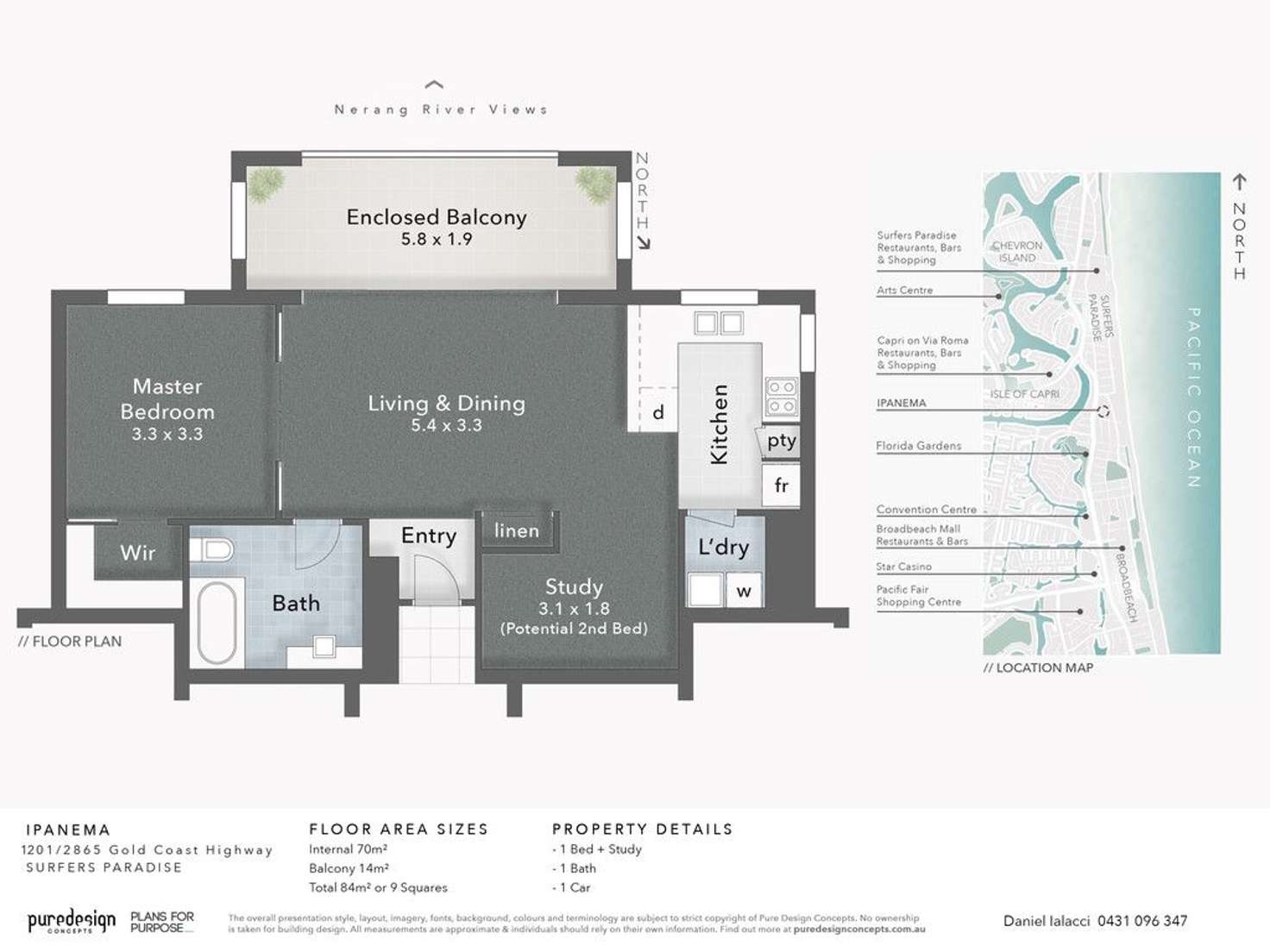 Floorplan of Homely apartment listing, 1201/2865 Gold Coast Highway, Surfers Paradise QLD 4217