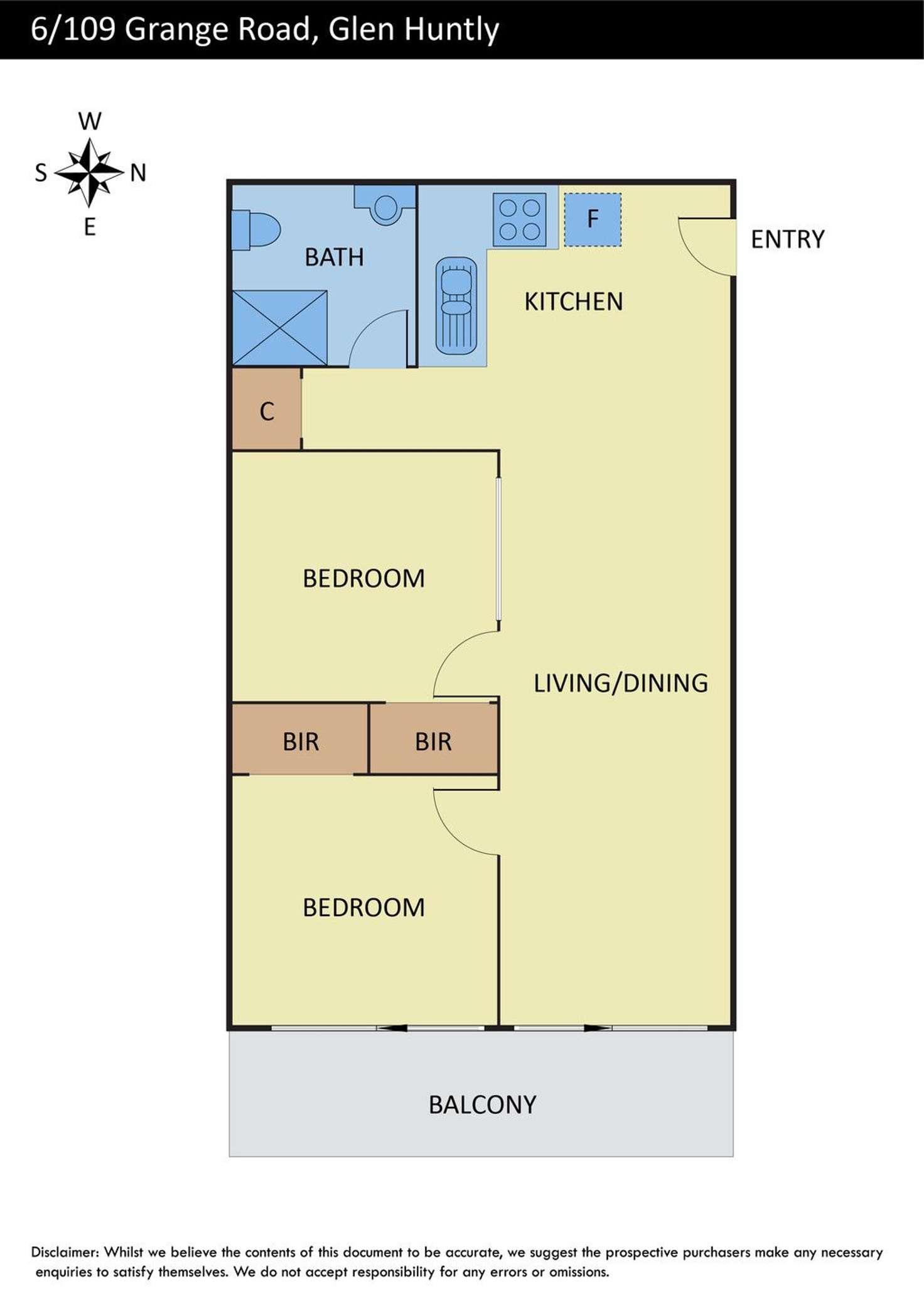 Floorplan of Homely apartment listing, 6/109 Grange Road, Glen Huntly VIC 3163