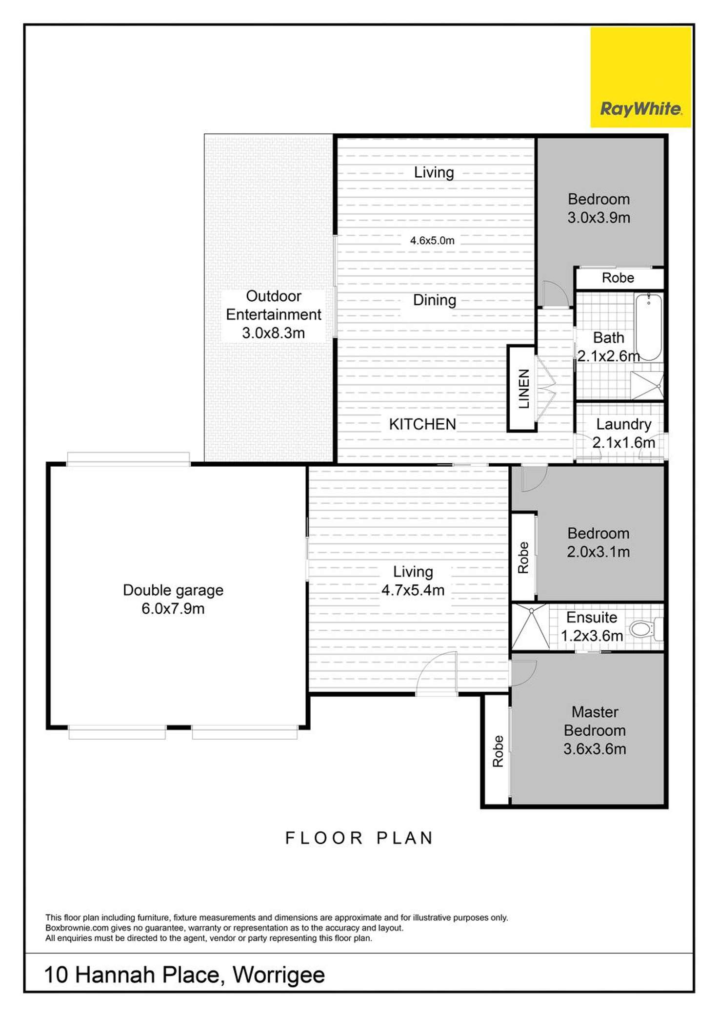 Floorplan of Homely house listing, 10 Hannah Place, Worrigee NSW 2540