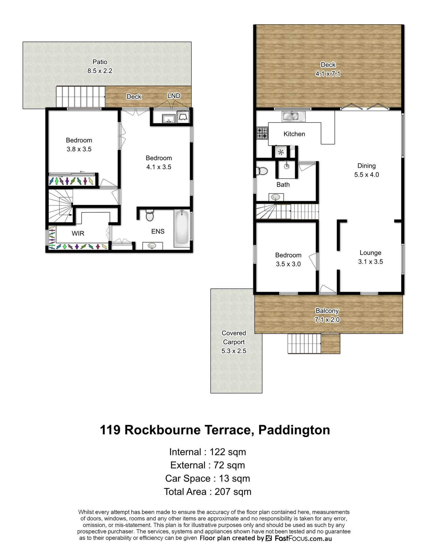 Floorplan of Homely house listing, 119 Rockbourne Terrace, Paddington QLD 4064