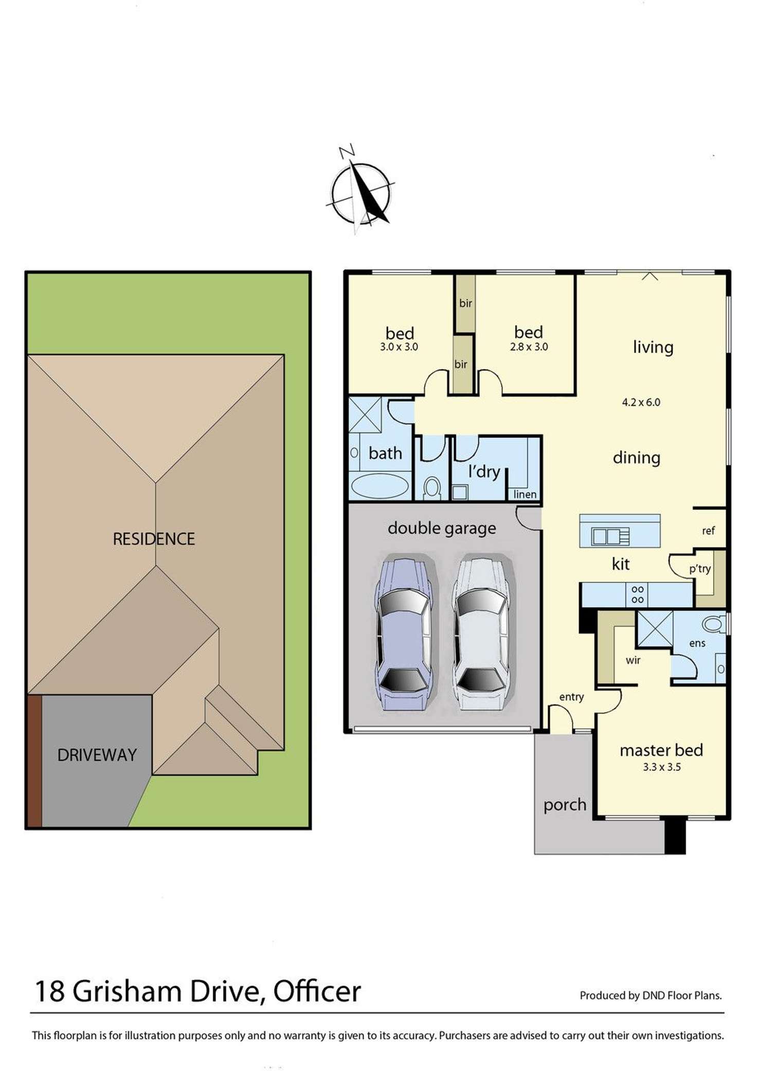 Floorplan of Homely house listing, 18 Grisham Drive, Officer VIC 3809