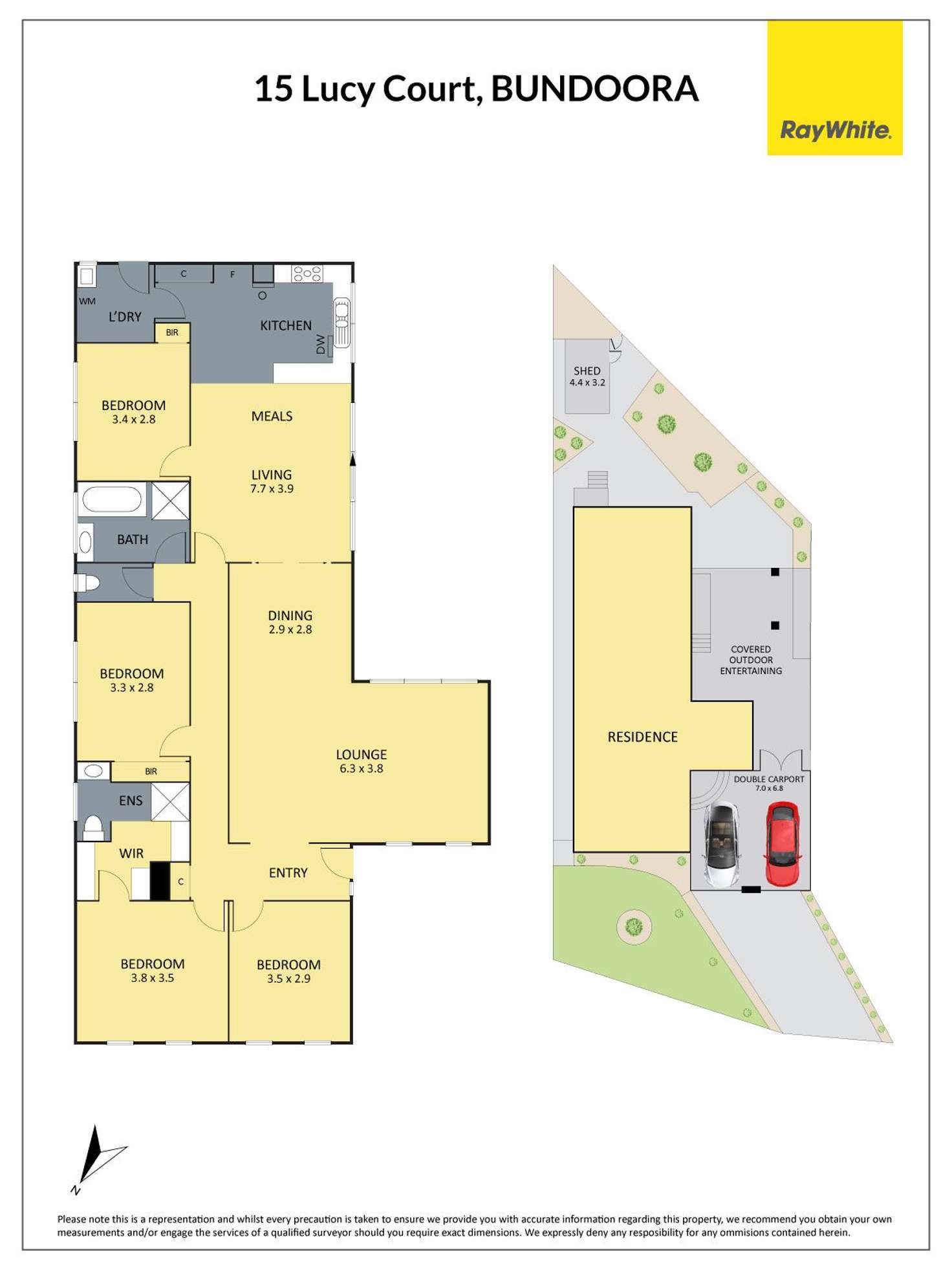 Floorplan of Homely house listing, 15 Lucy Court, Bundoora VIC 3083
