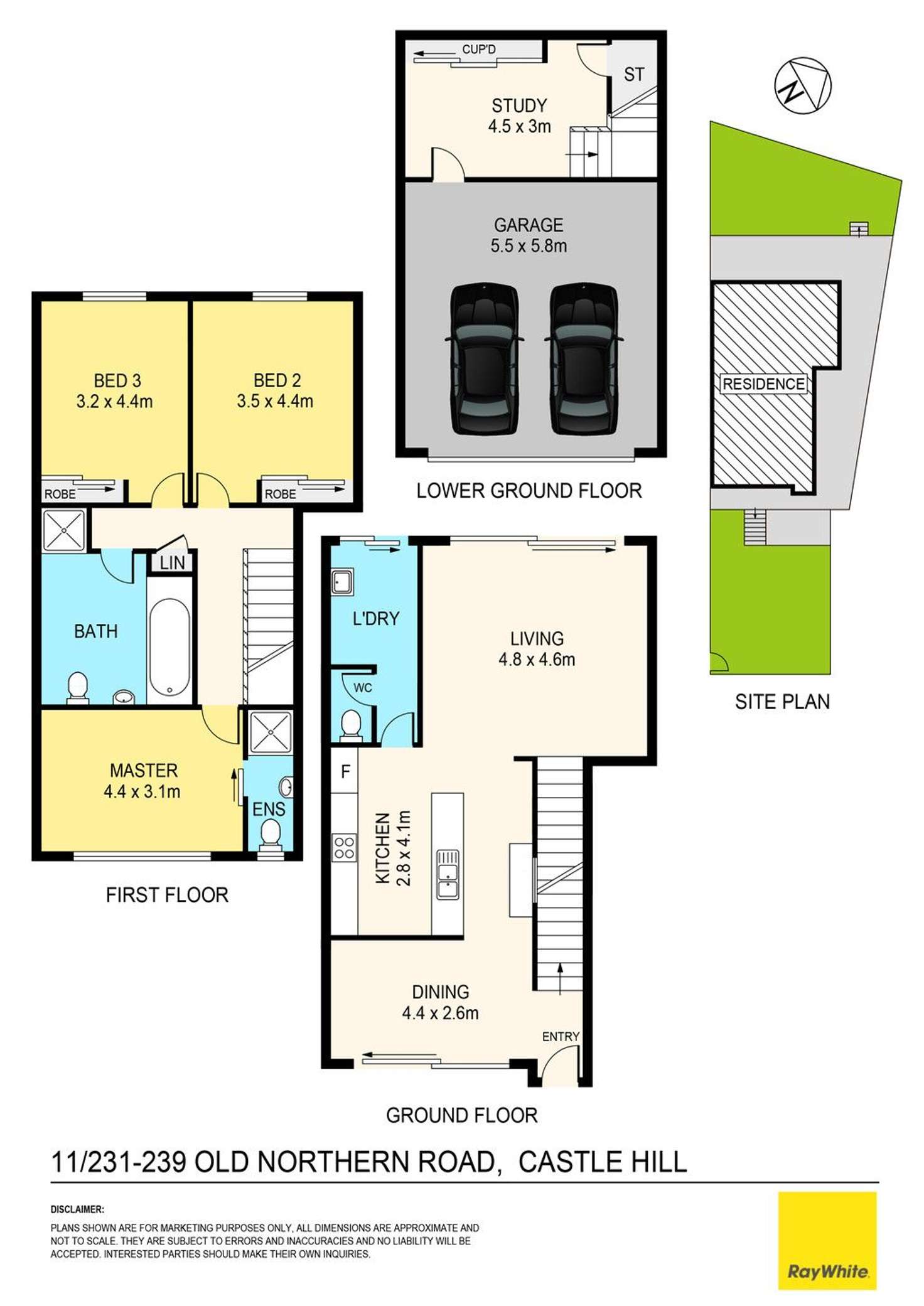 Floorplan of Homely townhouse listing, 11/231-239 Old Northern Road, Castle Hill NSW 2154