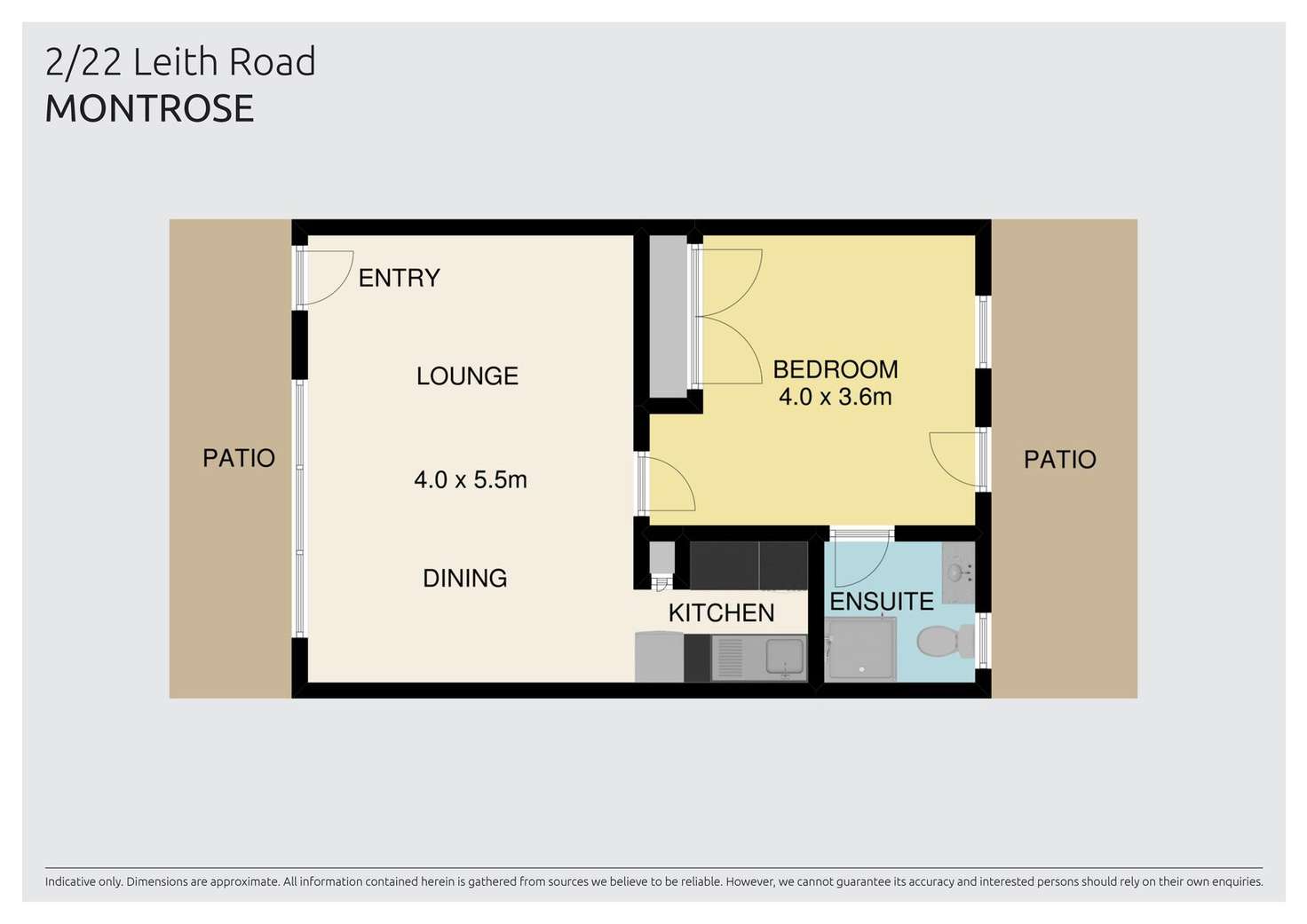 Floorplan of Homely unit listing, 2/22 Leith Road, Montrose VIC 3765