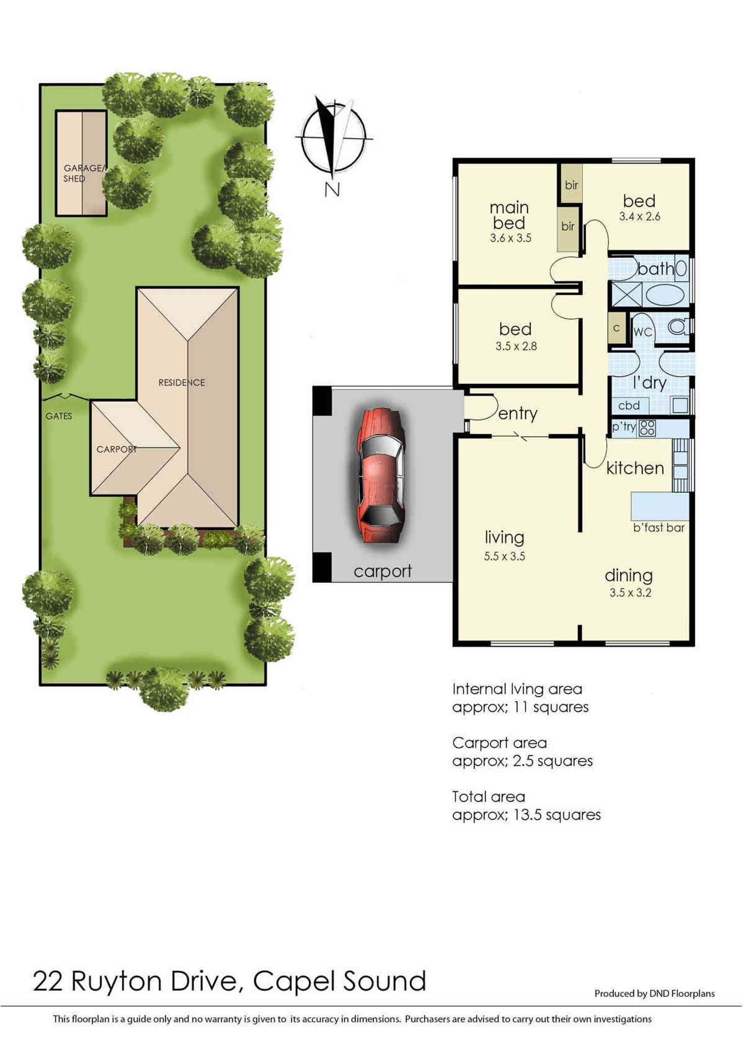 Floorplan of Homely house listing, 22 Ruyton Drive, Capel Sound VIC 3940