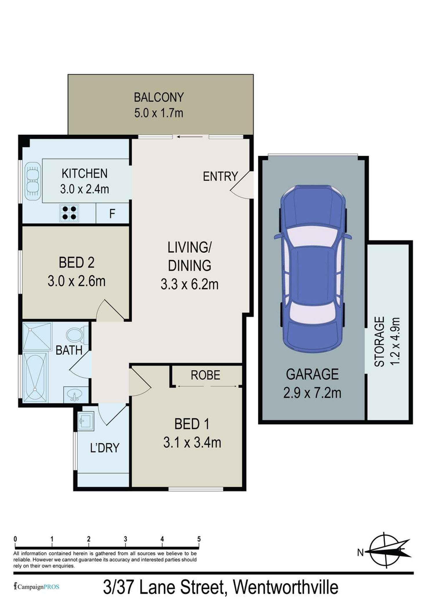 Floorplan of Homely unit listing, 3/37-39 Lane Street, Wentworthville NSW 2145