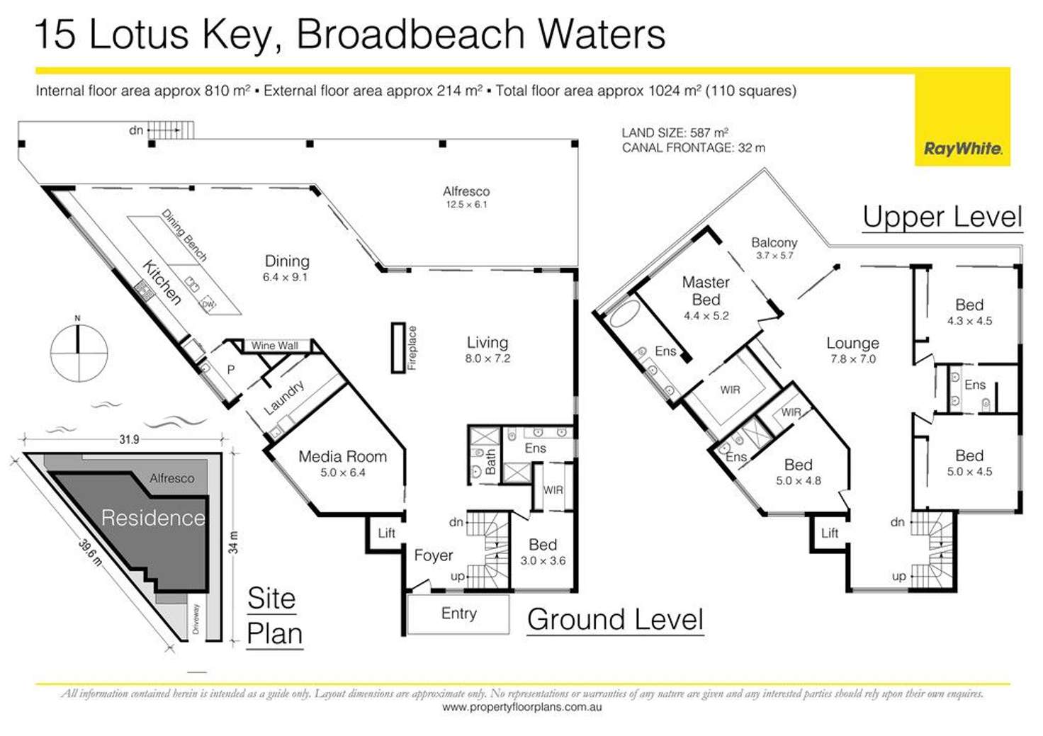 Floorplan of Homely house listing, 15 Lotus Key, Broadbeach Waters QLD 4218